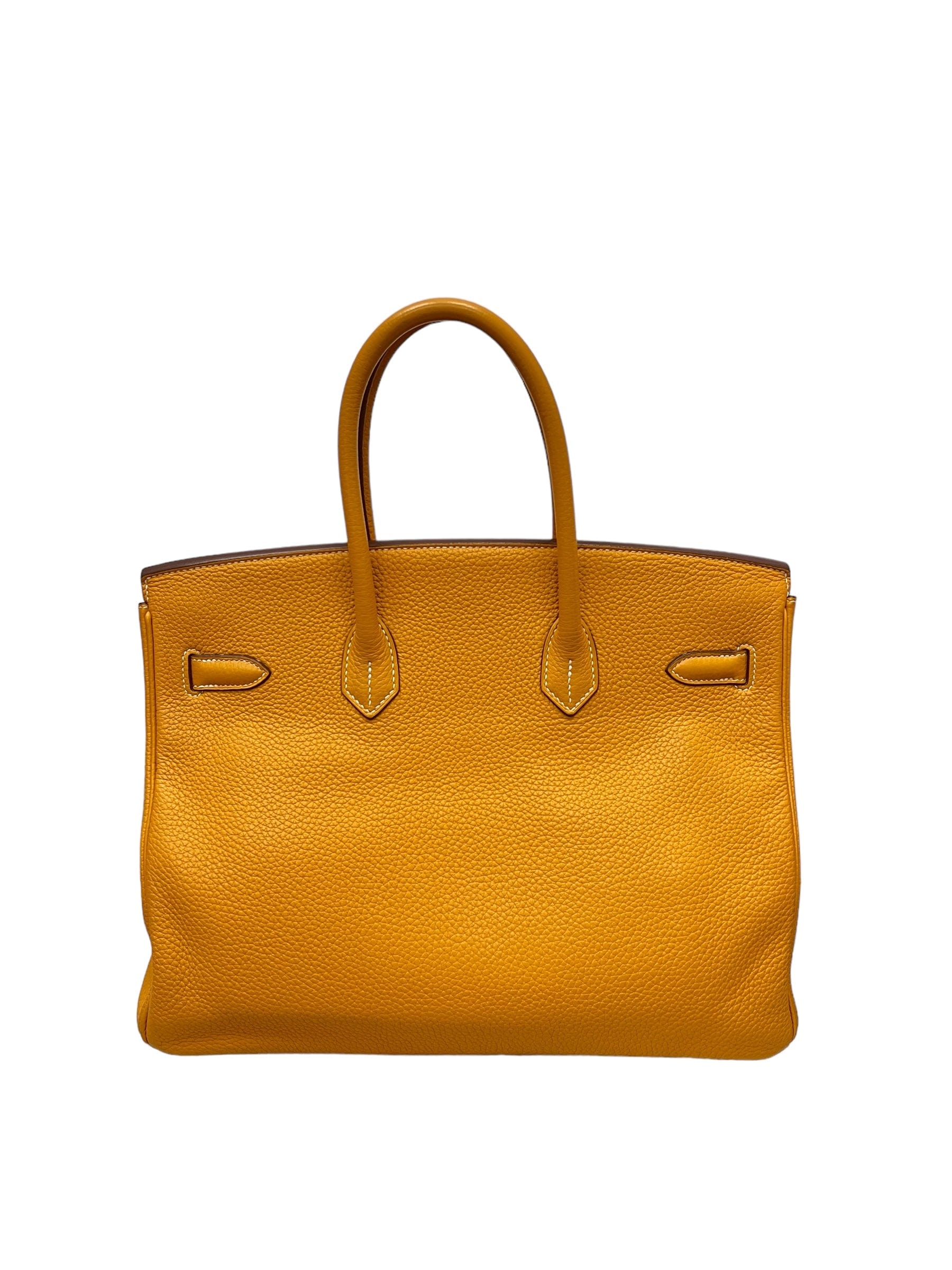 Hermès Hermès Birkin 35 Moutarde Clemence PHW #P ASL10629