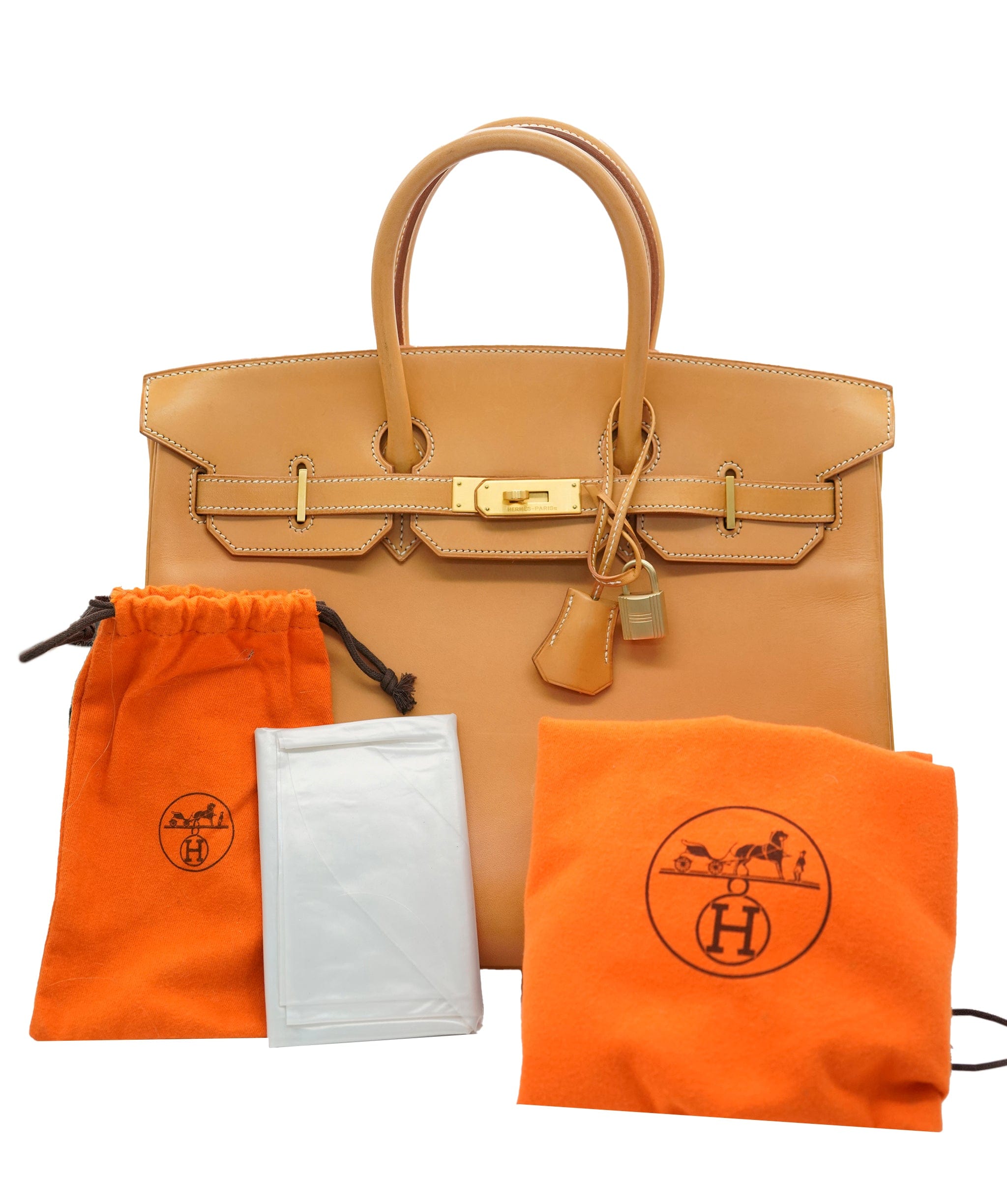 Hermès Hermes birkin 35 natural barenia GHW - AJC0691