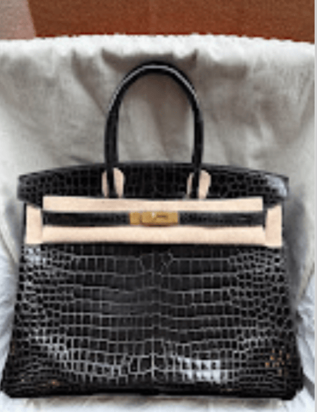 Hermes Hermes Birkin 35 Noir GHW A Porosus ALTC0750
