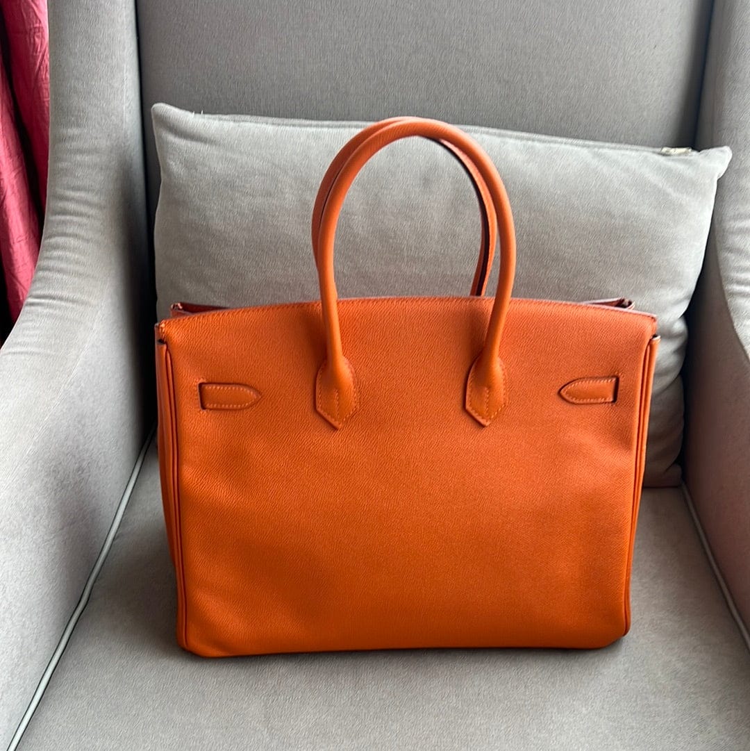 Hermès Hermes Birkin 35 Orange Epsom GHW #C ASL8702