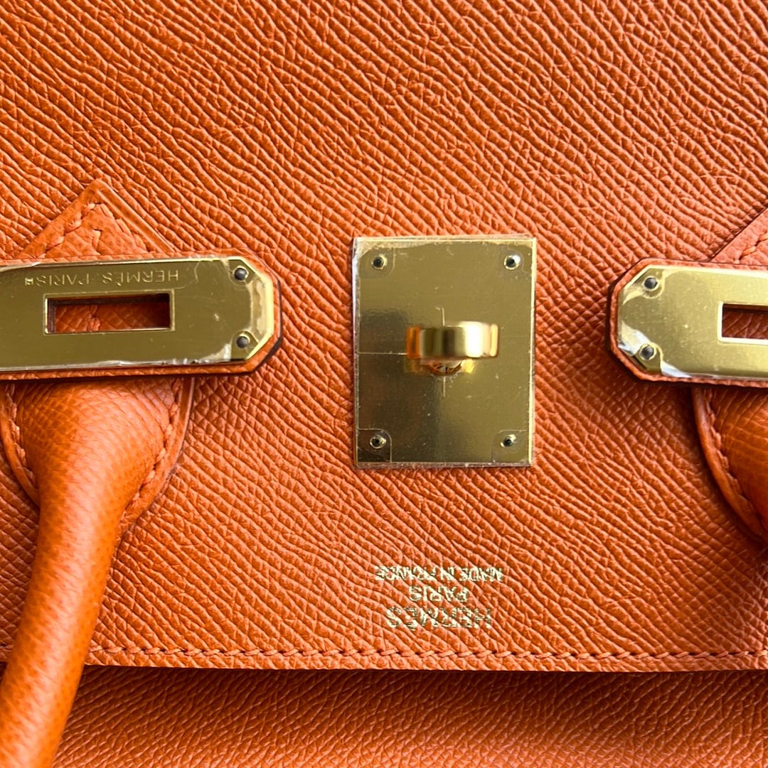 Hermès Hermes Birkin 35 Orange Epsom GHW #C ASL8702