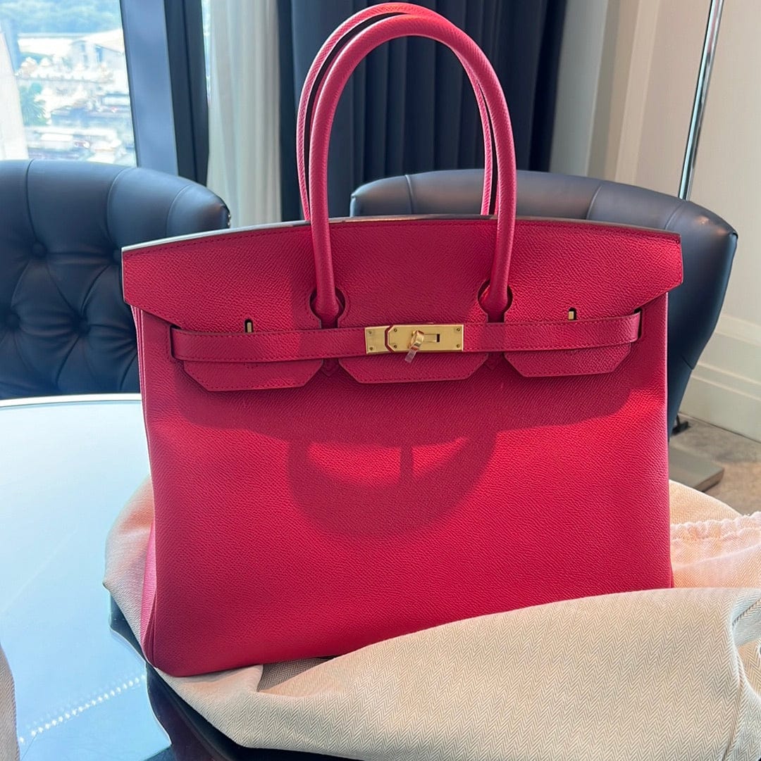 Hermès Hermès Birkin 35 Rose Extreme Epsom GHW #D SKC1777