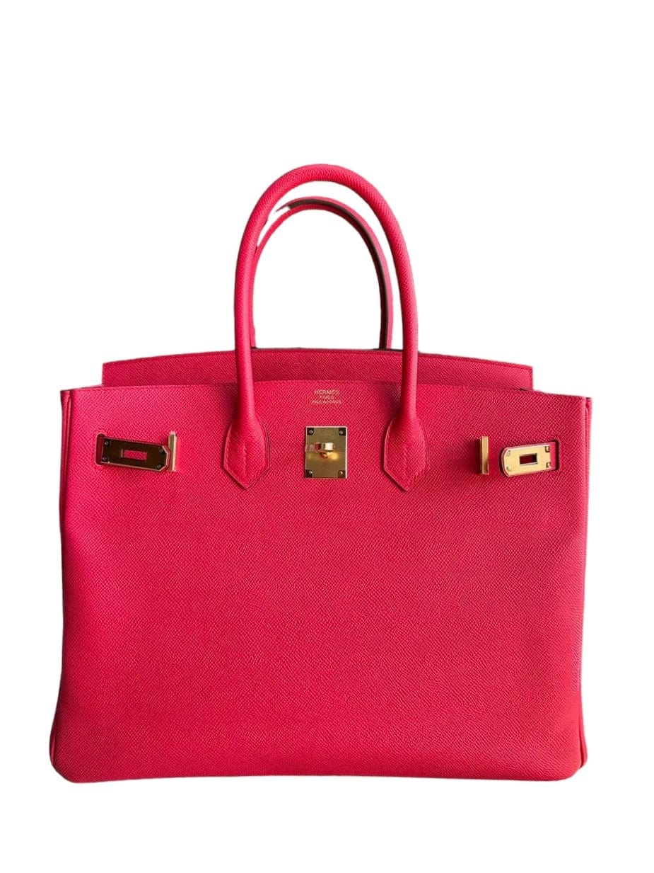 Hermès Hermès Birkin 35 Rose Extreme Epsom GHW #D SKC1777