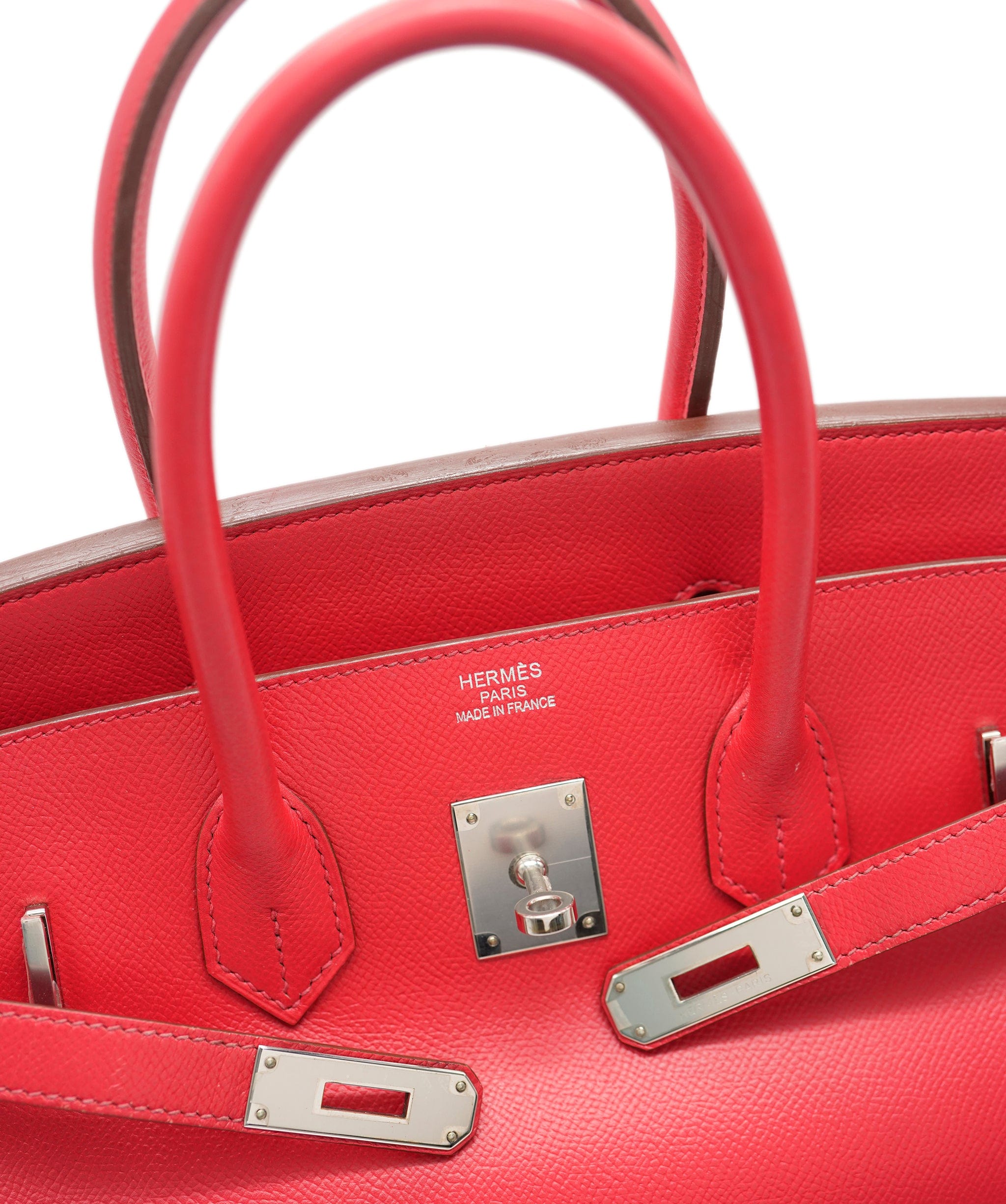 Hermès Hermes Birkin 35 Rouge Casaque Epsom Leather PHW  AGC1662