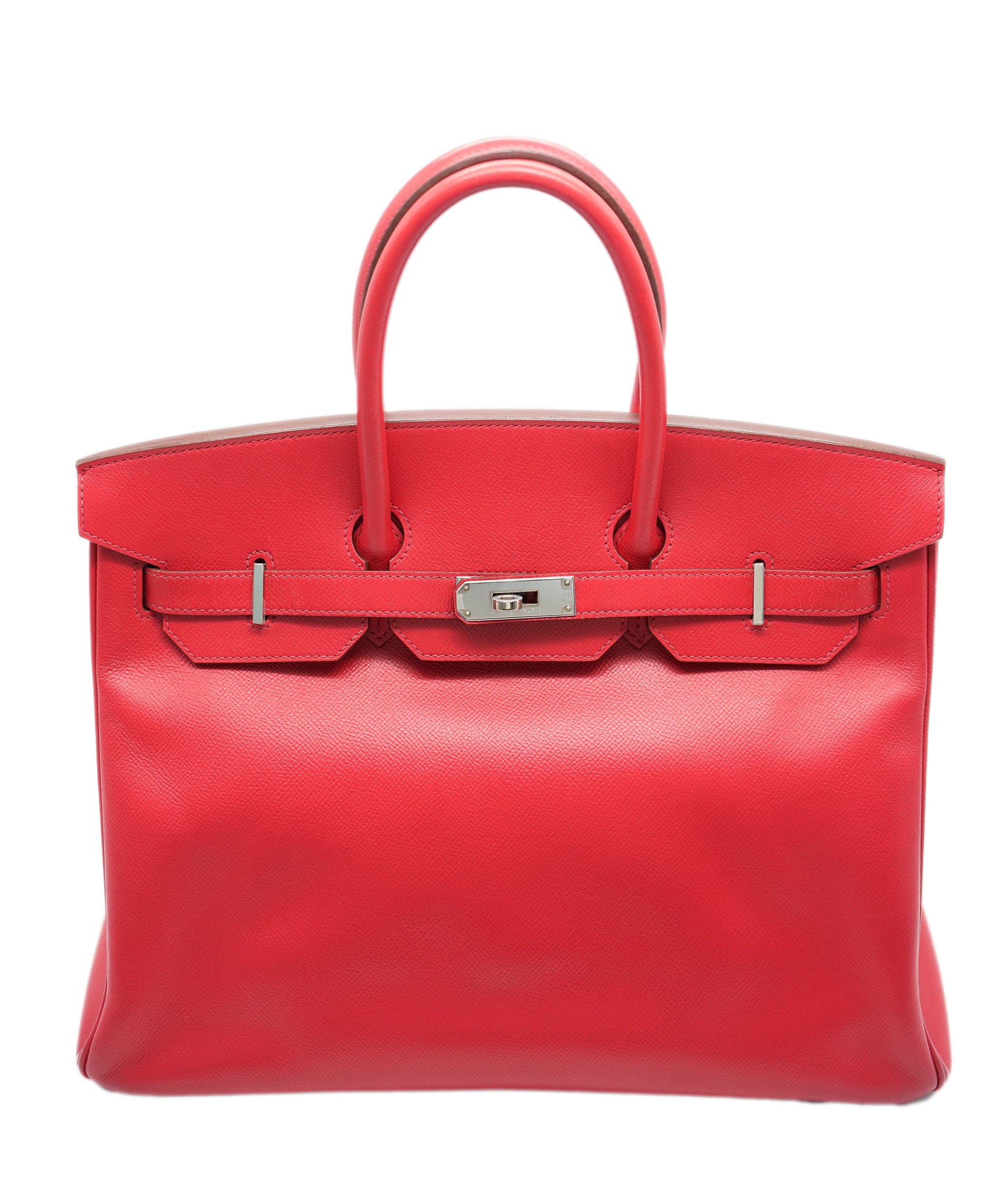 Hermès Hermes Birkin 35 Rouge Casaque Epsom Leather PHW  AGC1662