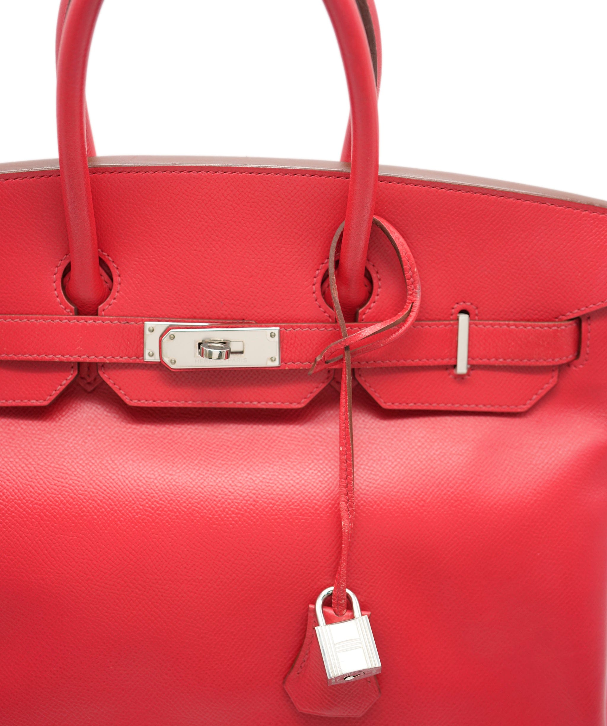 Hermès Hermes Birkin 35 Rouge Casaque Epsom Leather PHW  AGC1662