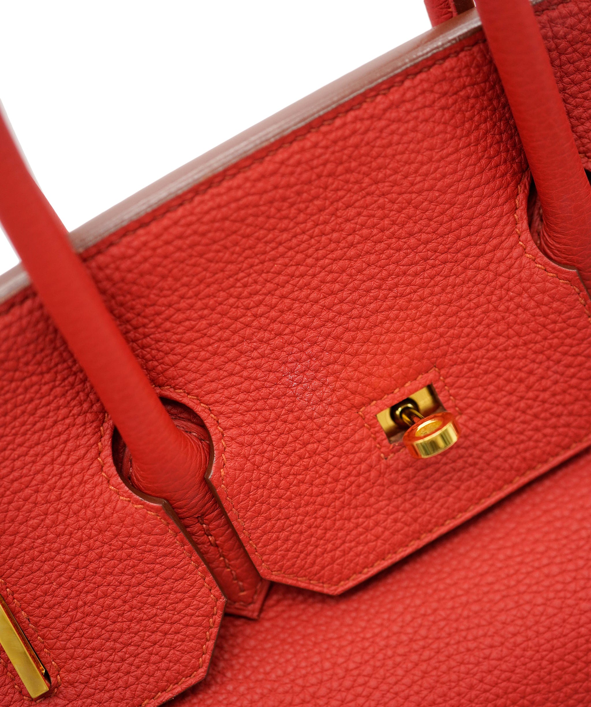 Hermès HERMES BIRKIN 35 ROUGE CASAQUE TOGO HAND BAG □R 90234624 DBXS0654