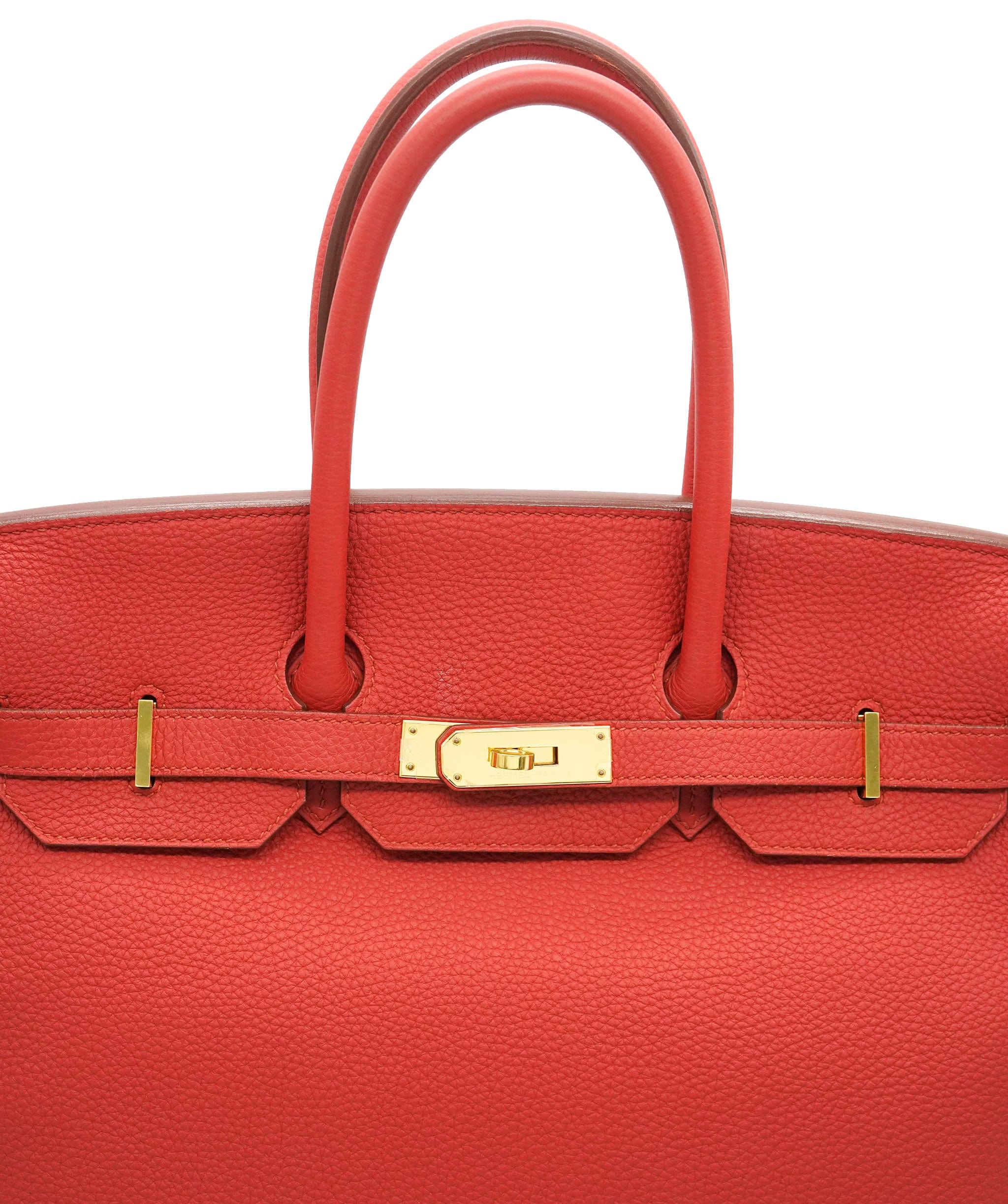 Hermès HERMES BIRKIN 35 ROUGE CASAQUE TOGO HAND BAG □R 90234624 DBXS0654