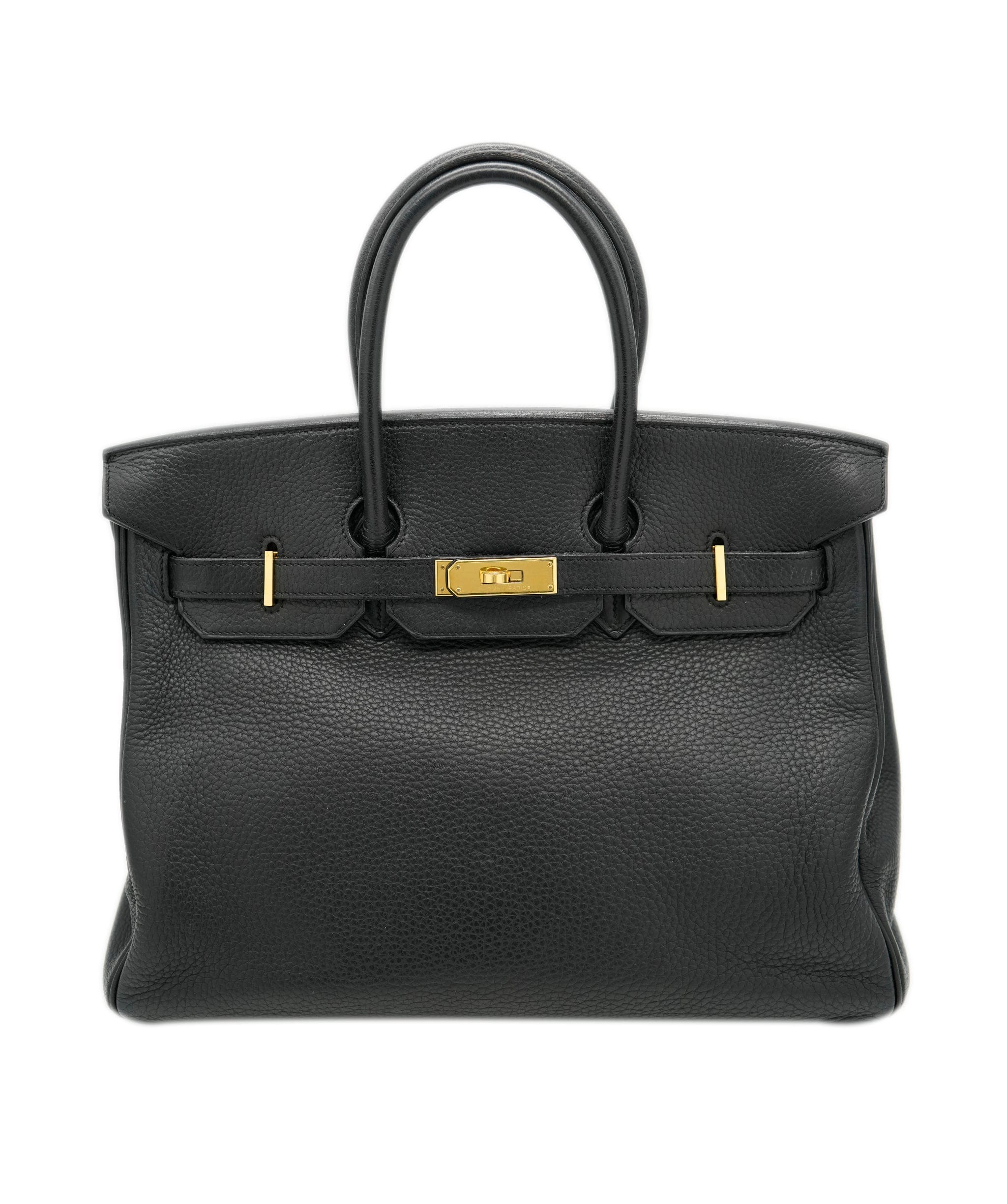 Hermès Hermes Birkin 35 Taurillon Clemence Black □K Stamp 90183867 ASL7539