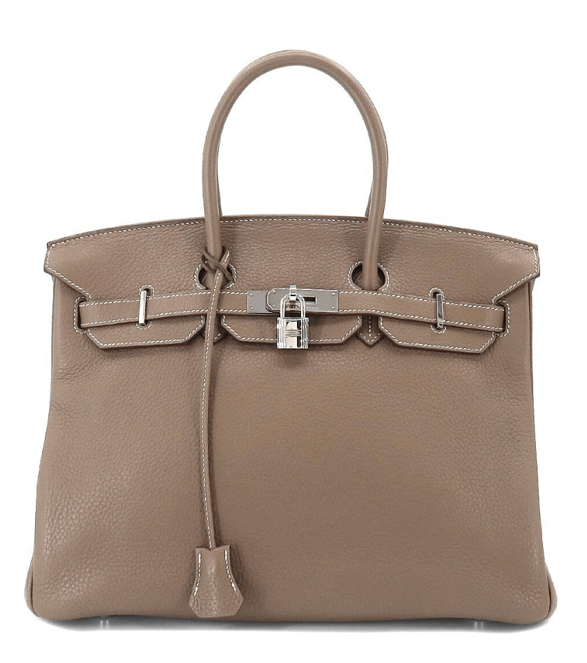 Hermès Hermes Birkin 35 Taurillon Clemence Etoupe ?N stamp ASL8703