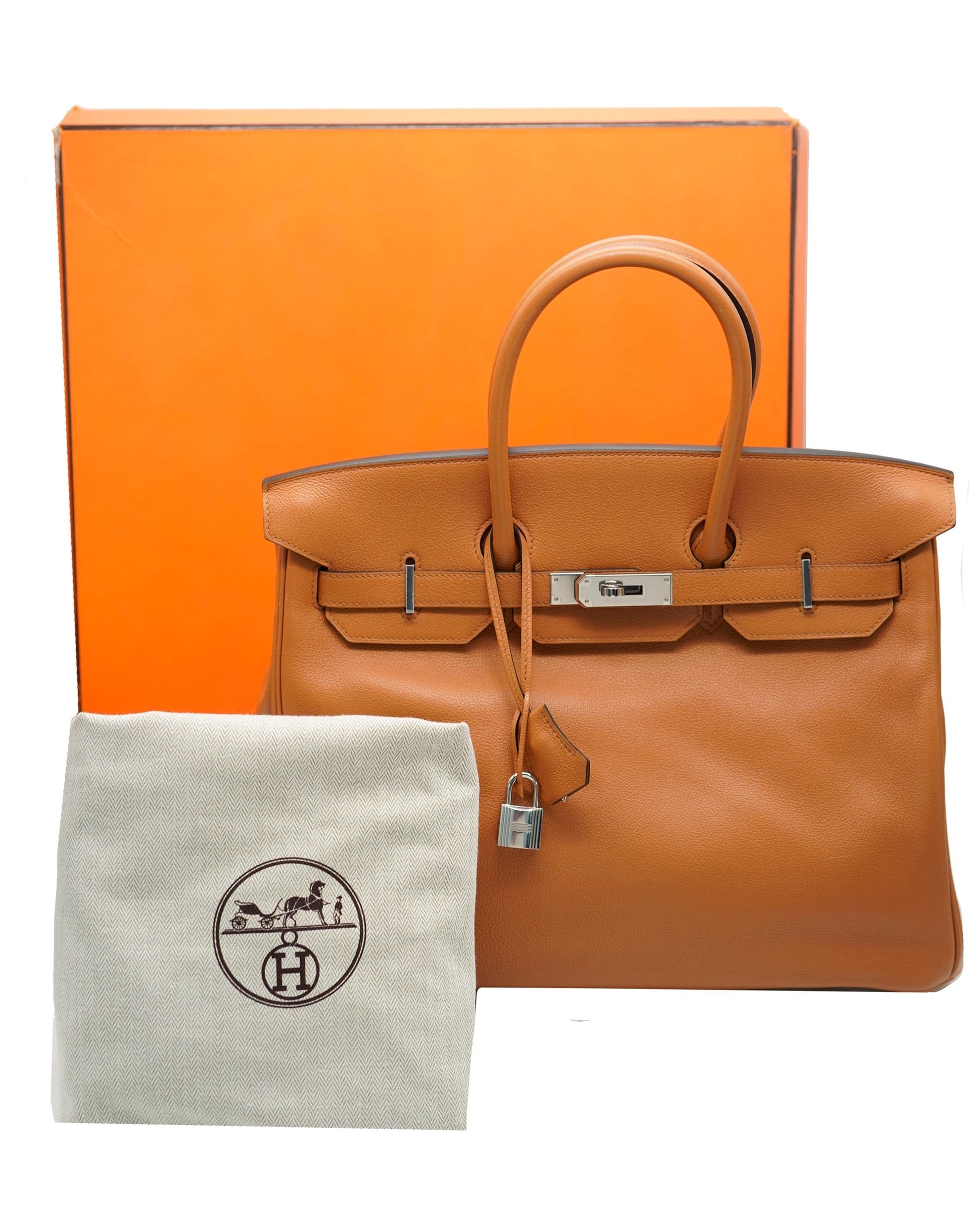 Hermès Hermes Birkin 35 Veau Taurillon Clemence Natural PHW (full set) ASC5005