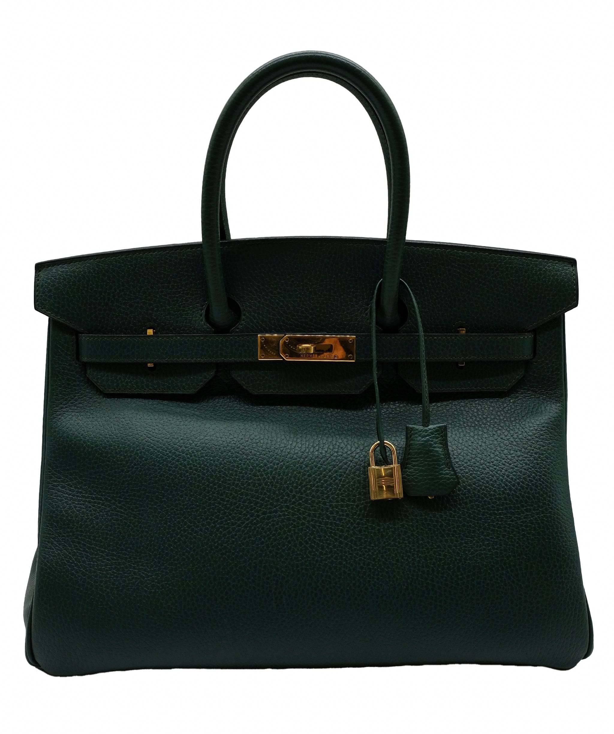 Hermès HERMES BIRKIN 35 VERT ANGLAIS ARDENNES HAND BAG □A DXBS0127