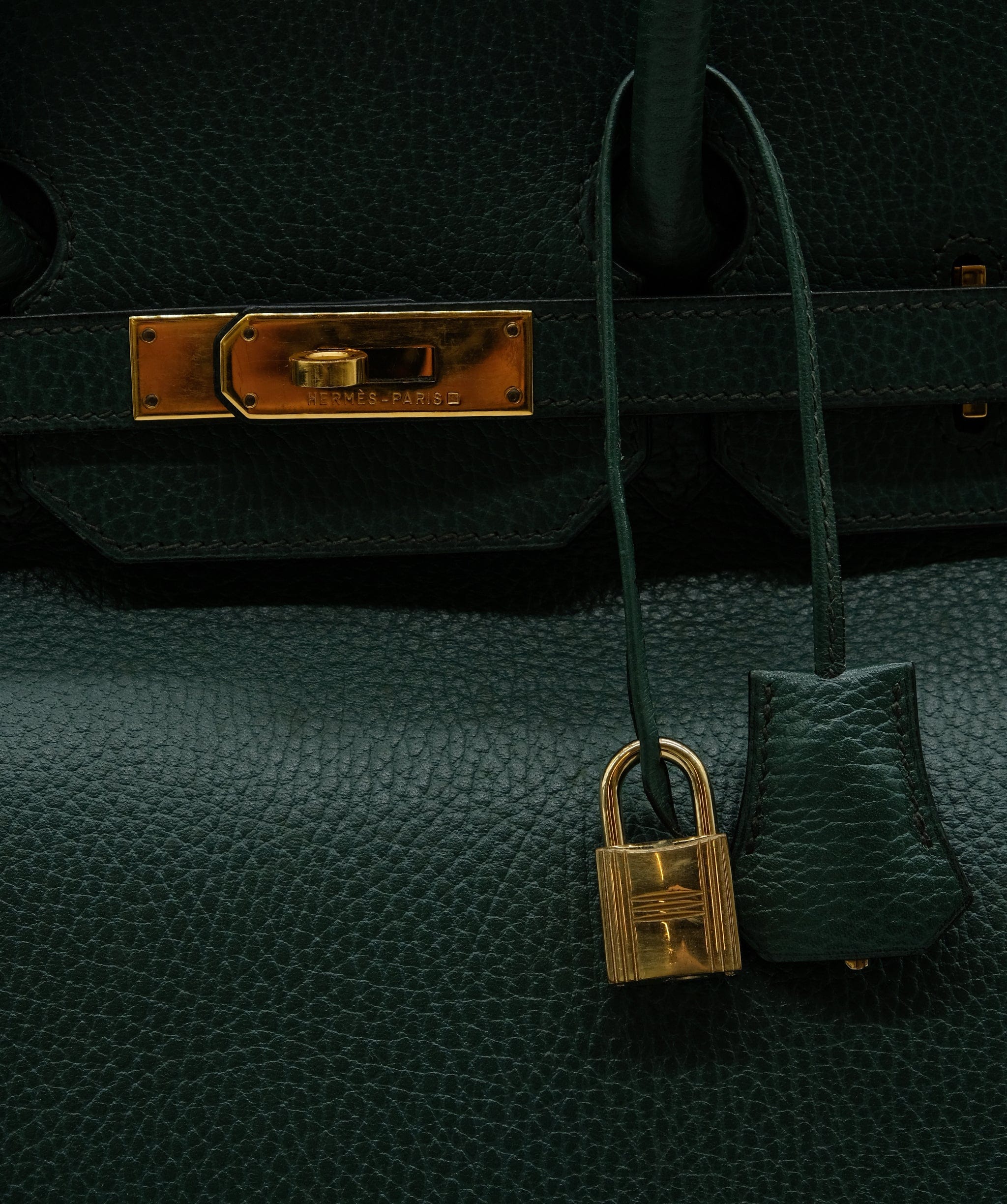 Hermès HERMES BIRKIN 35 VERT ANGLAIS ARDENNES HAND BAG □A DXBS0127