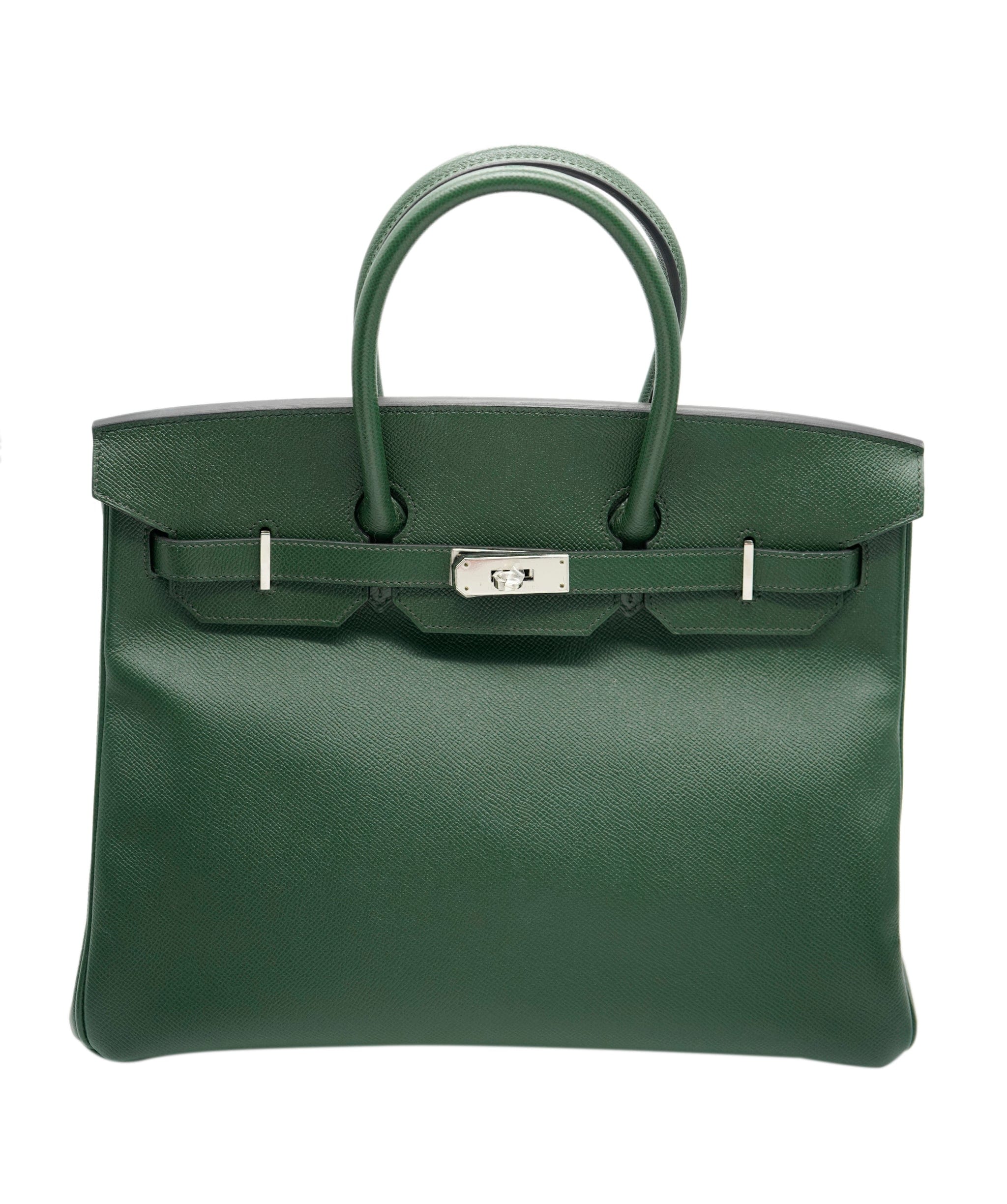 Hermès Hermes Birkin 35 Vert Anglais Epsom PHW #R ASL8909