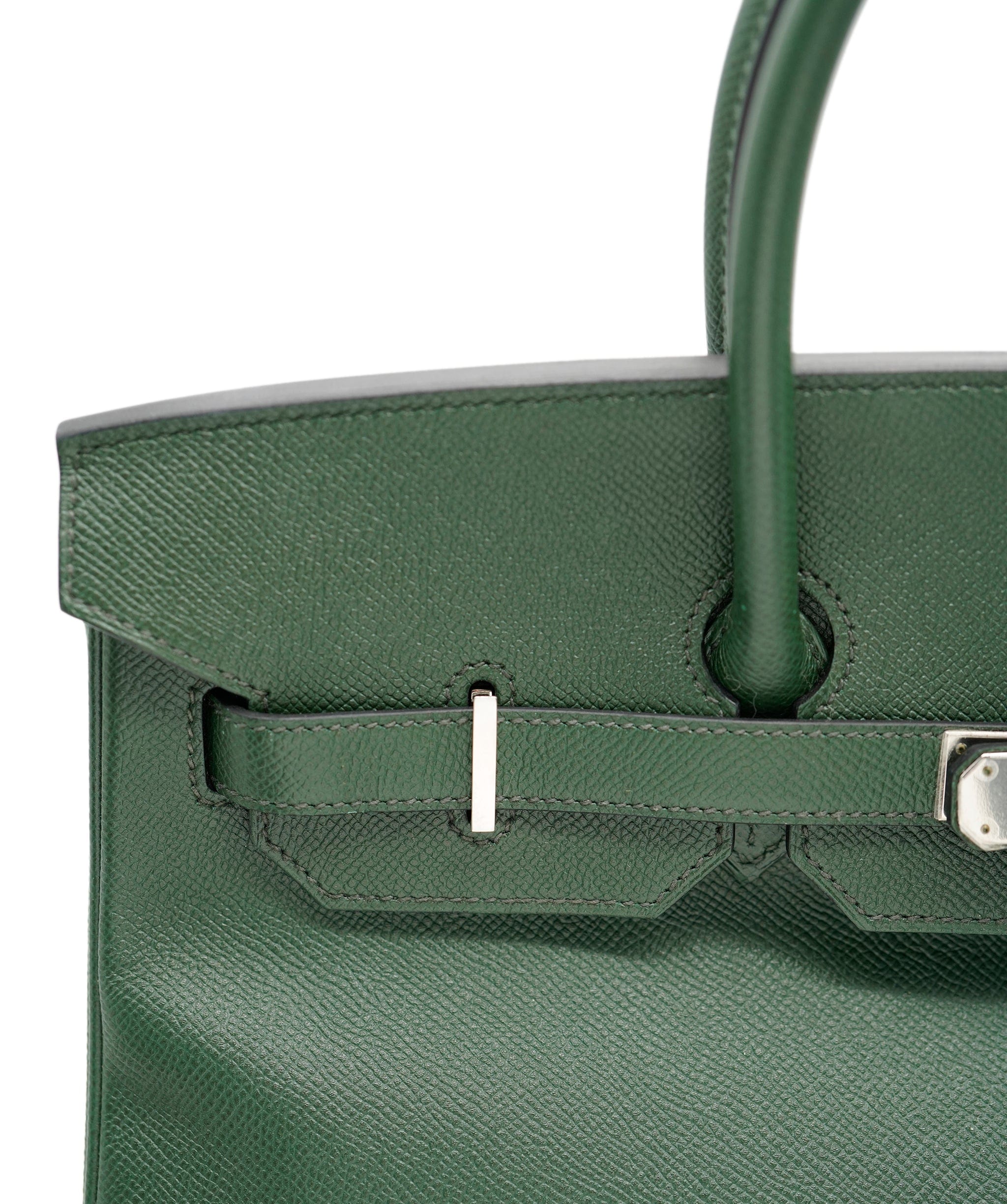 Hermès Hermes Birkin 35 Vert Anglais Epsom PHW #R ASL8909