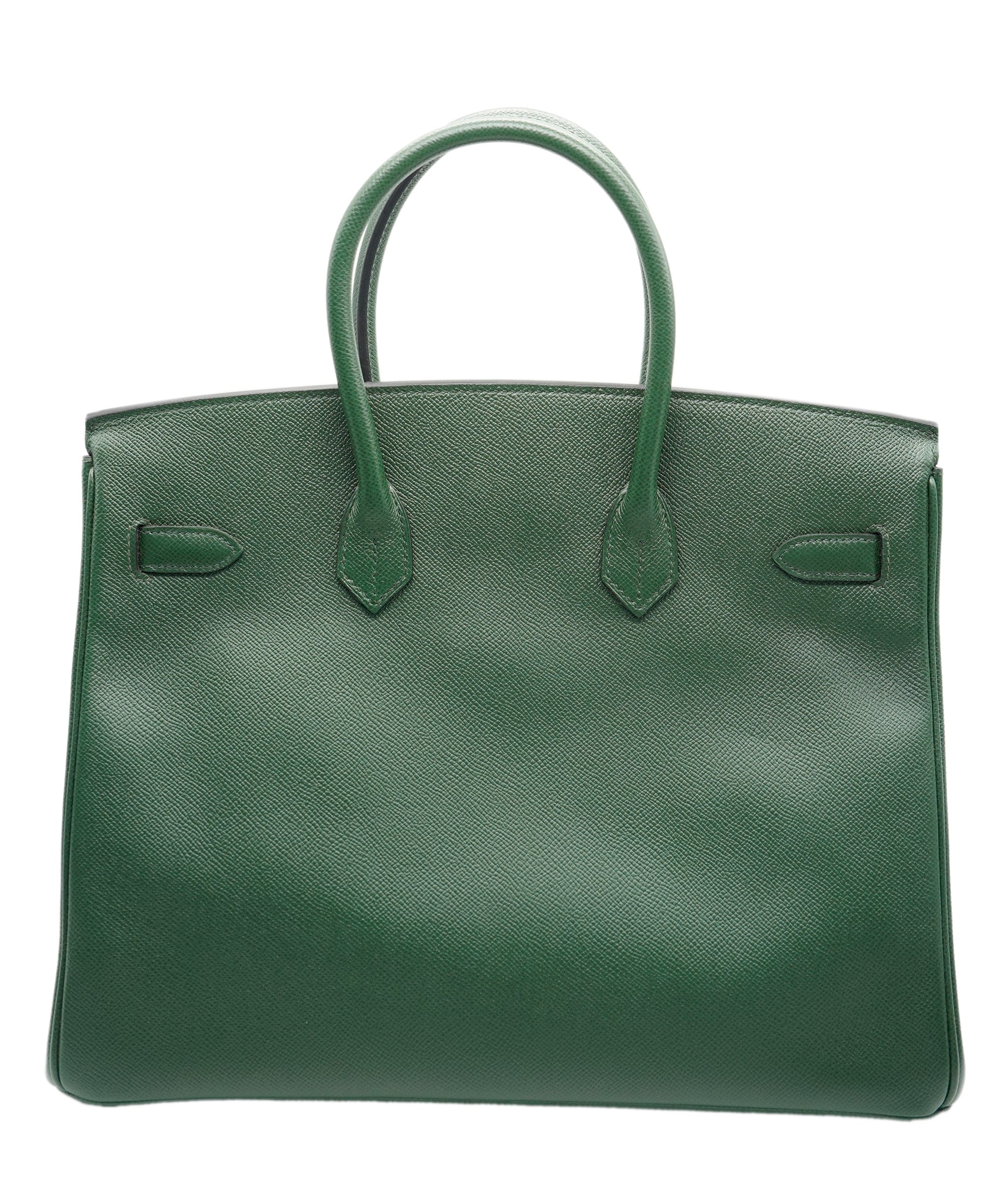 Hermès Hermes Birkin 35 Vert Anglais Epsom PHW #R ASL8909