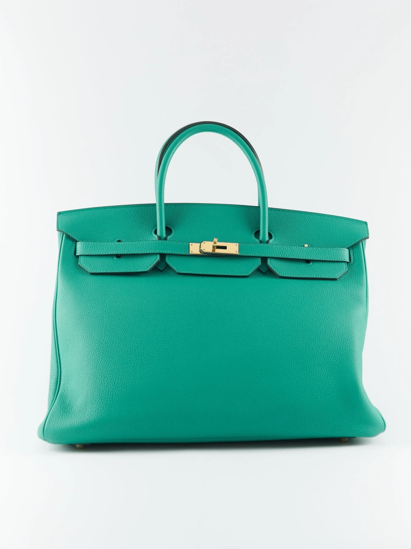 Hermès HERMÈS BIRKIN 40CM VERT VERONE Togo Leather with Gold Hardware