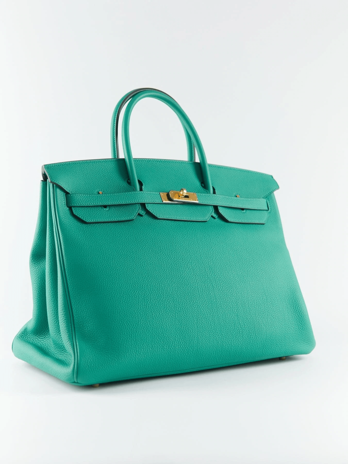 Hermès HERMÈS BIRKIN 40CM VERT VERONE Togo Leather with Gold Hardware