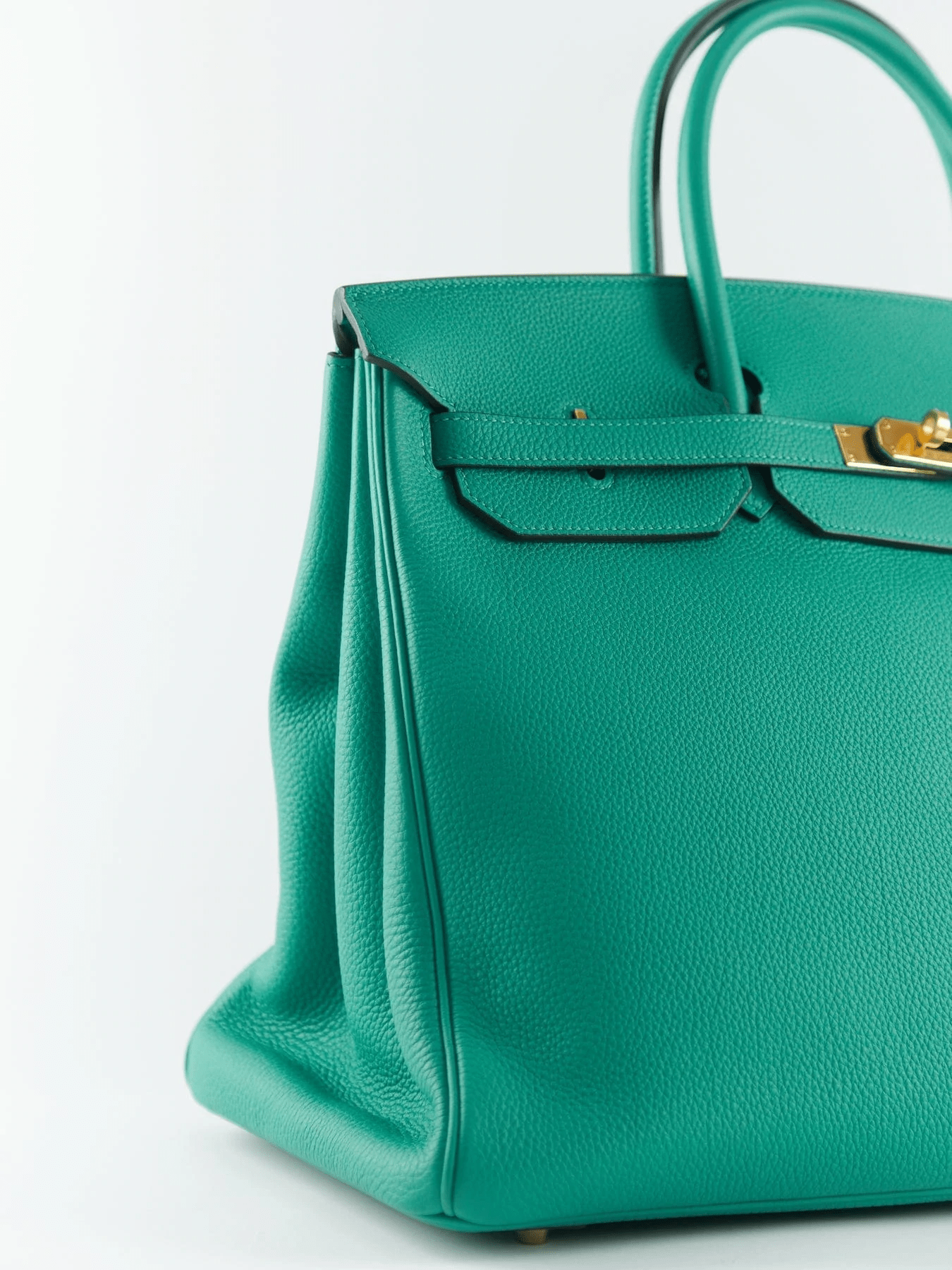 Hermès HERMÈS BIRKIN 40CM VERT VERONE Togo Leather with Gold Hardware