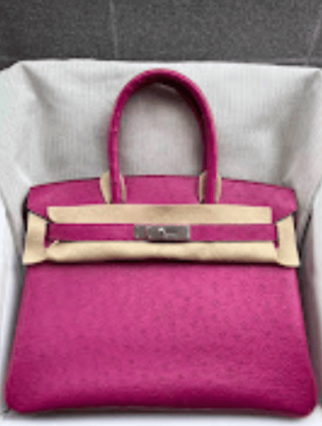 Hermes Hermes Birkin30 rose purple phw c ostrich ALTC0748