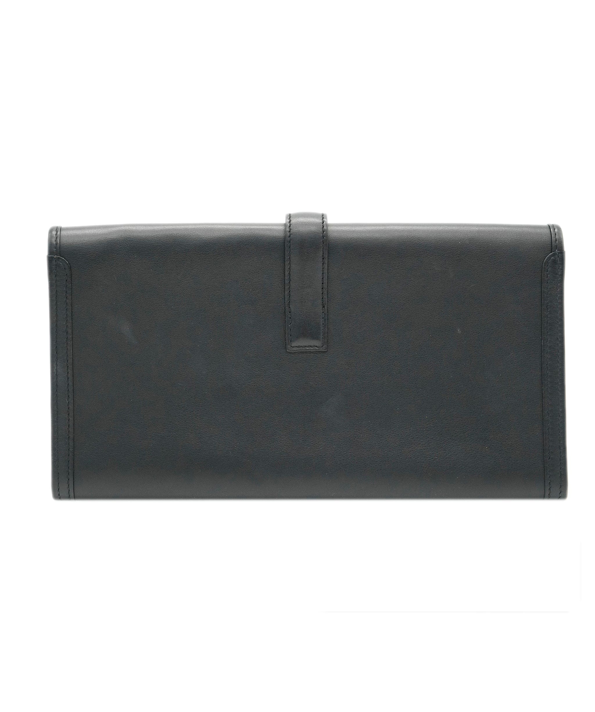 Hermès hermes black evercolor jige clutch elan  ASL10861