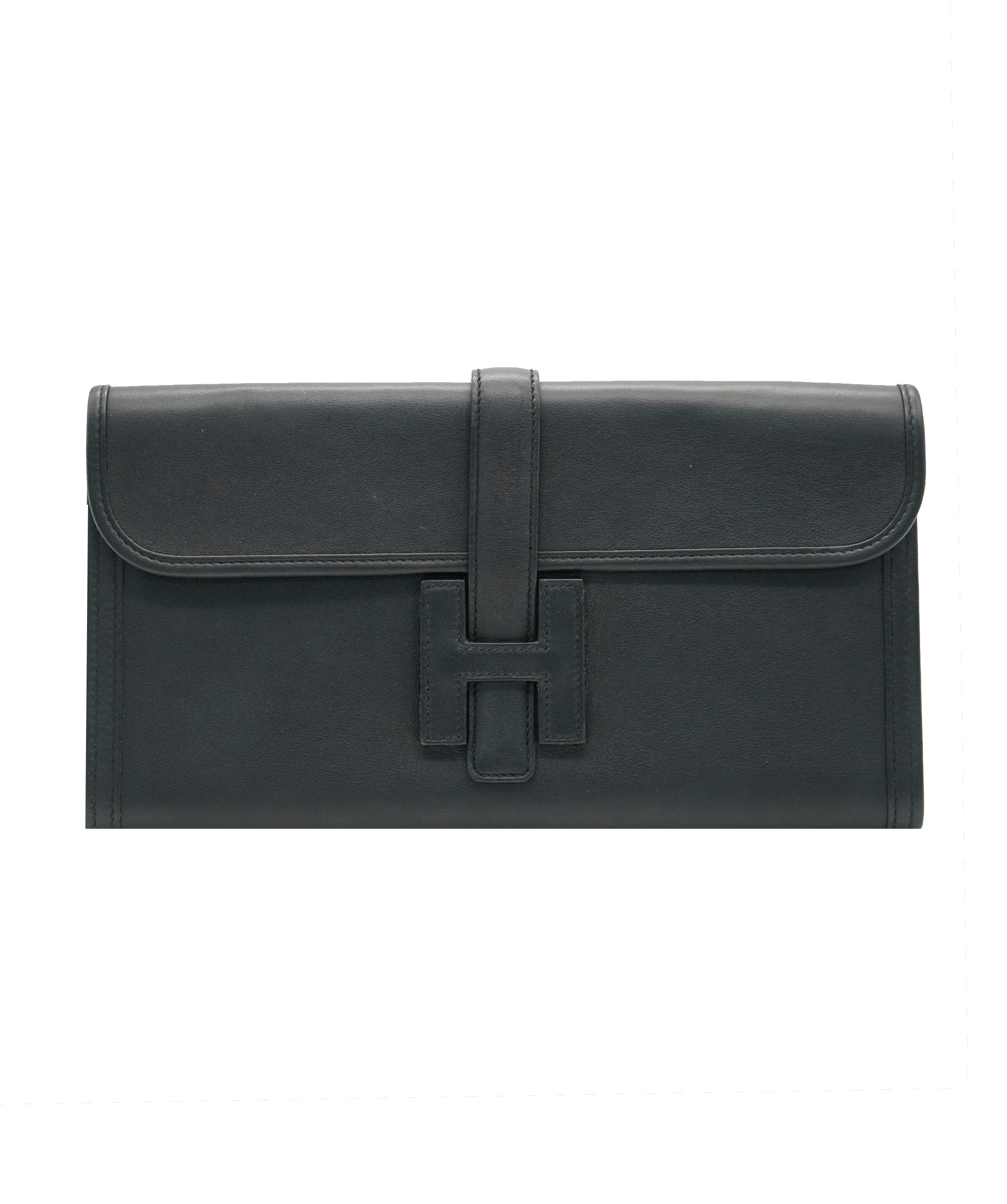 Hermès hermes black evercolor jige clutch elan  ASL10861