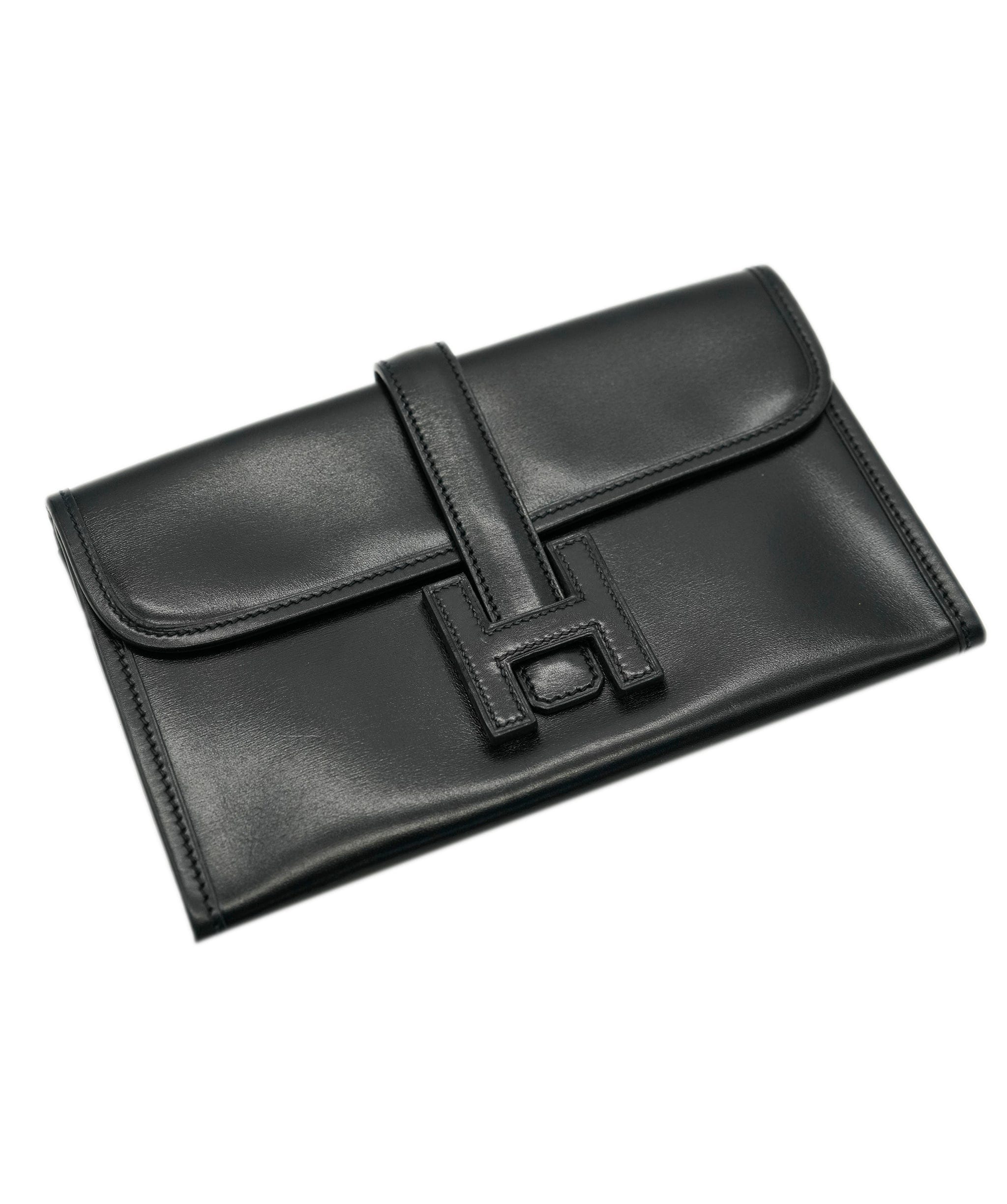 Hermès Hermes Black Jige Mini Clutch  ALL0749