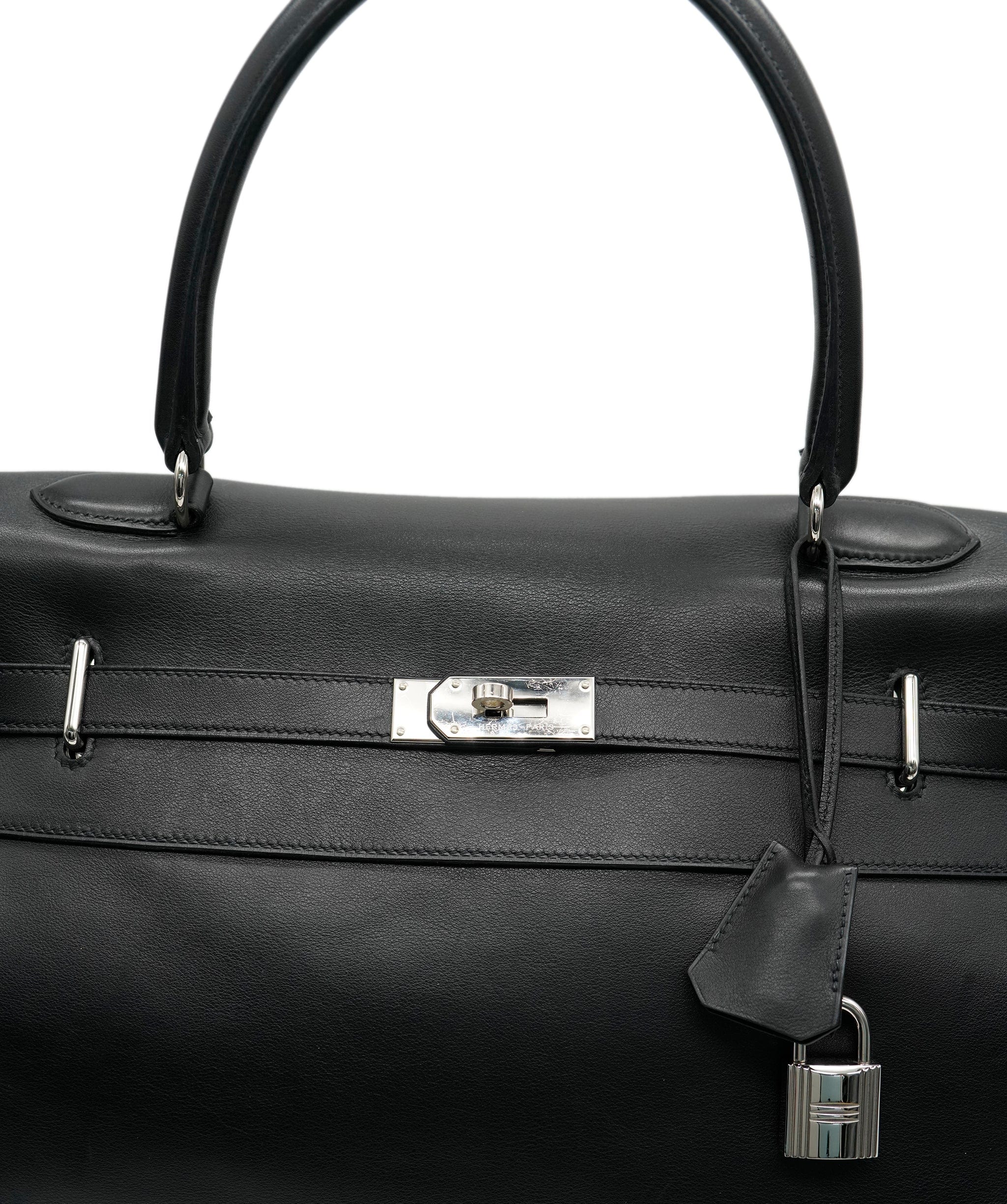 Hermes Hermes Black Travel Kelly with PHW - AJC0247