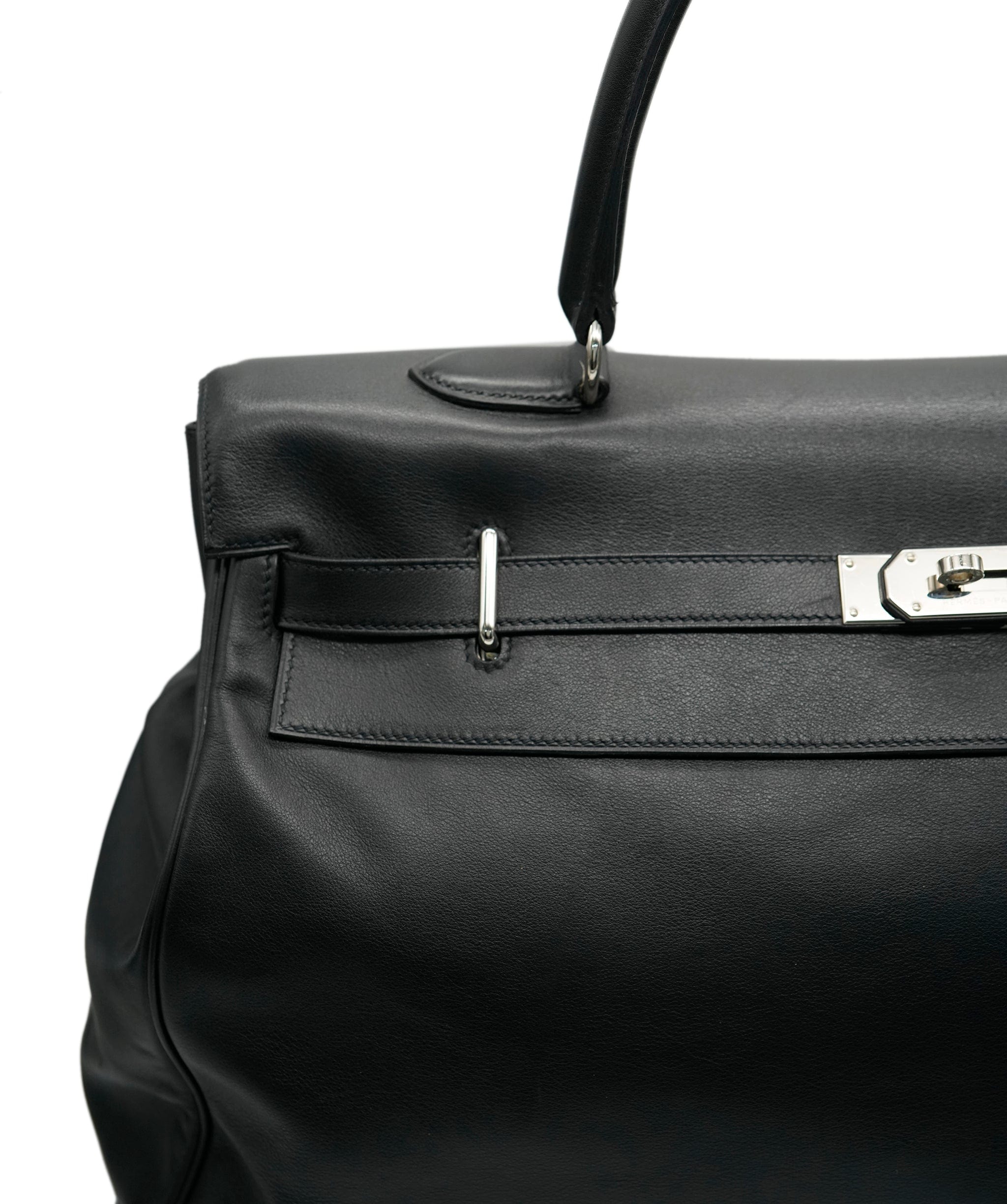 Hermes Hermes Black Travel Kelly with PHW - AJC0247