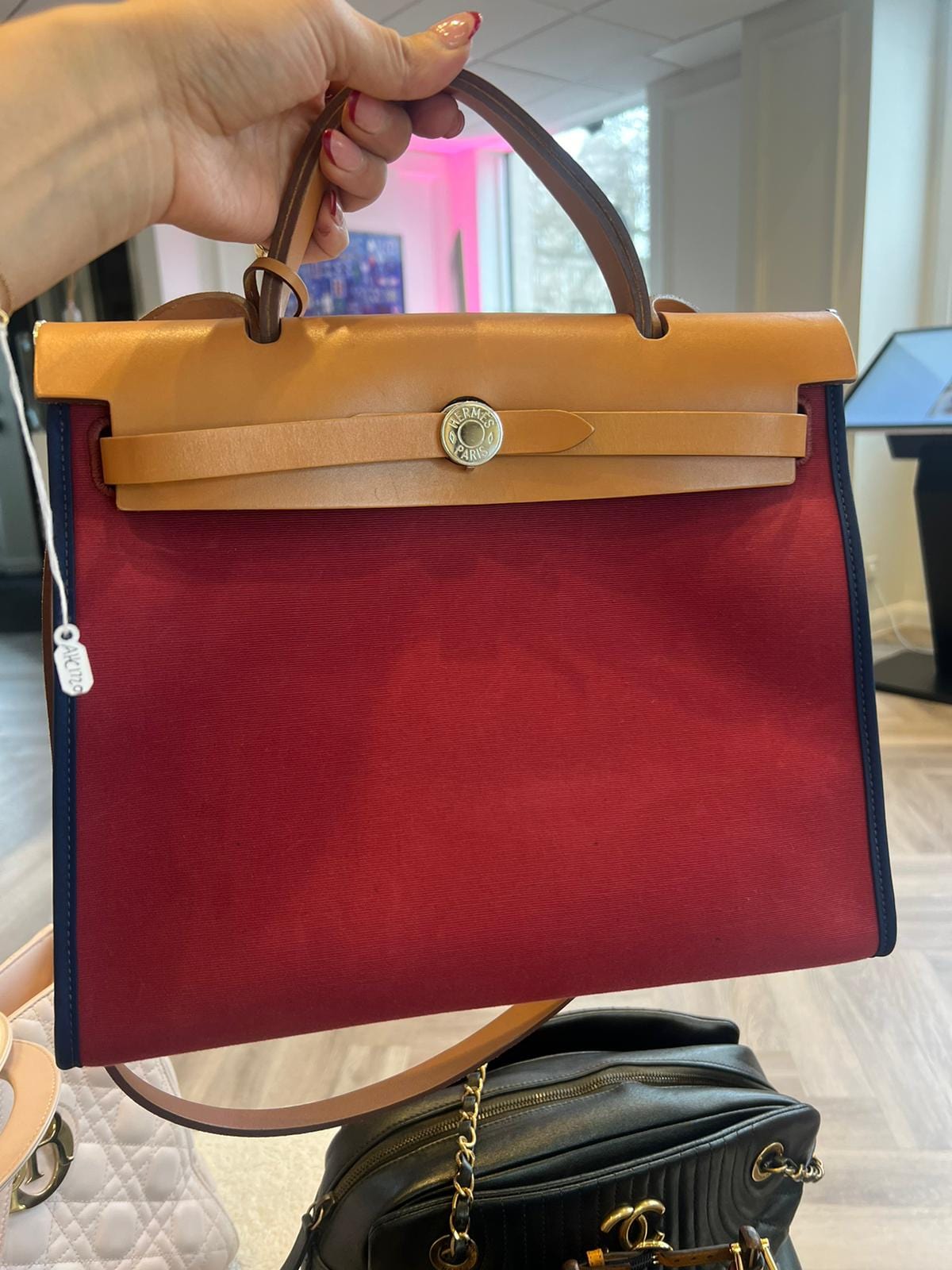 Hermès Hermes brown burgundy Herbag - AEC1082