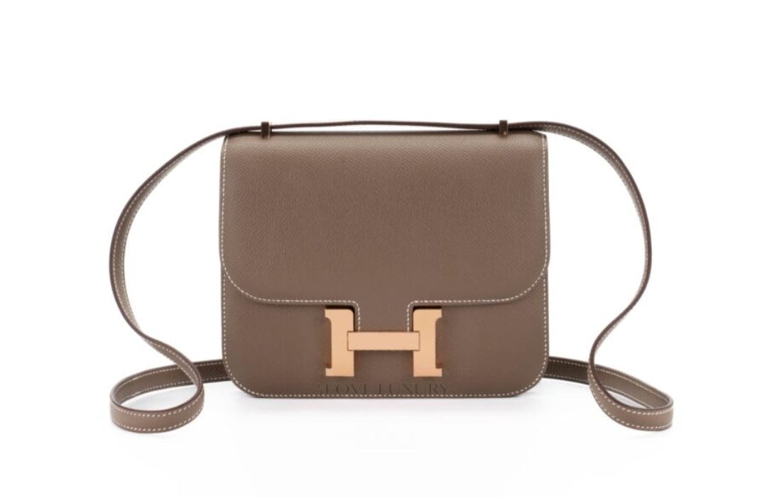 *Hermes Constance 18 Etoupe Epsom RGHW #B SKCB-086319