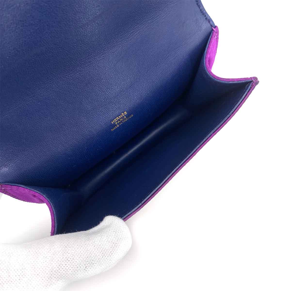 Hermès Hermes Constance Micro Purple Silk Satin Shoulder Bag Z 90238758 DXBS0094