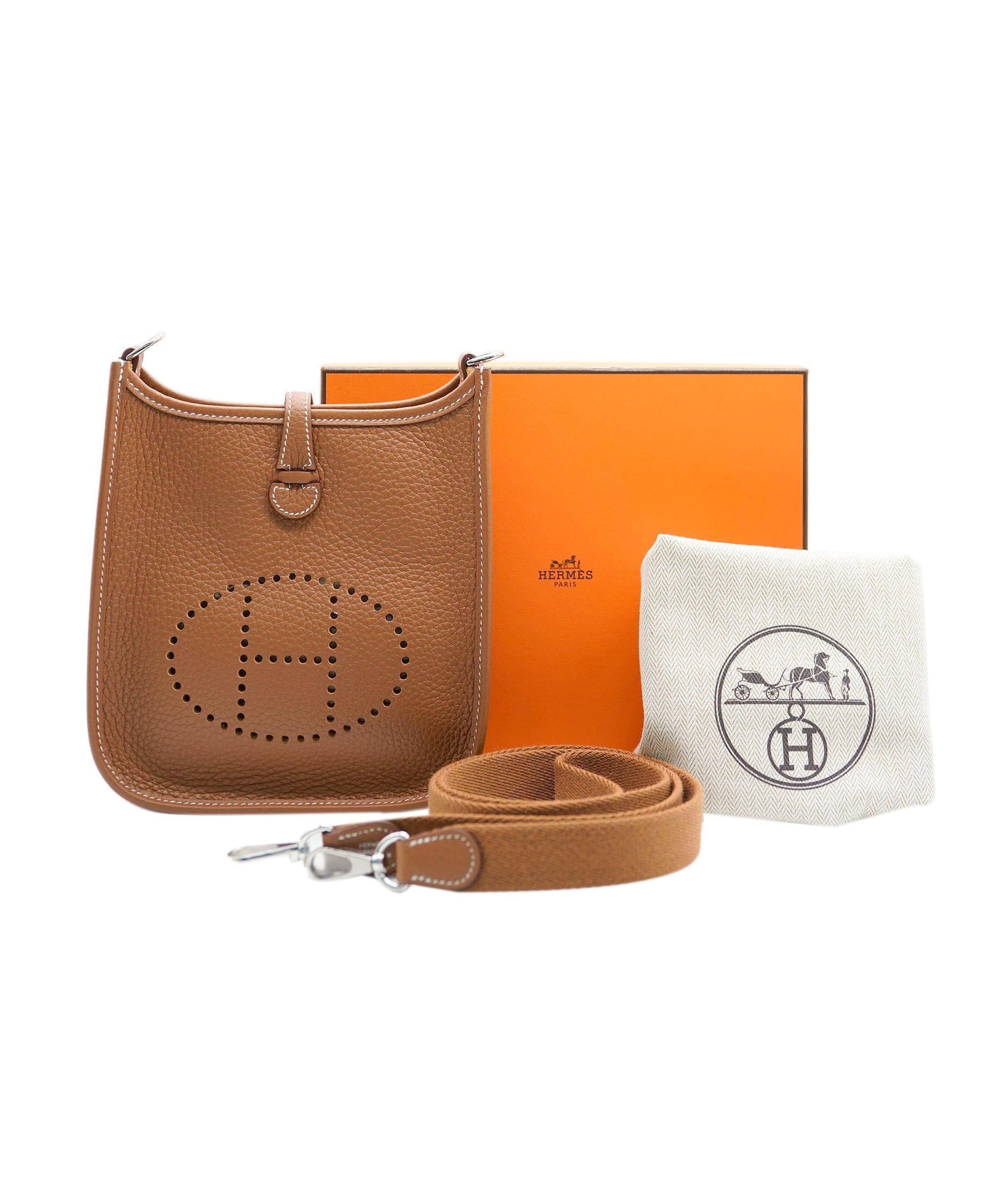 Hermès Hermes Evelyn TPM Gold Clemence PHW SKC1518