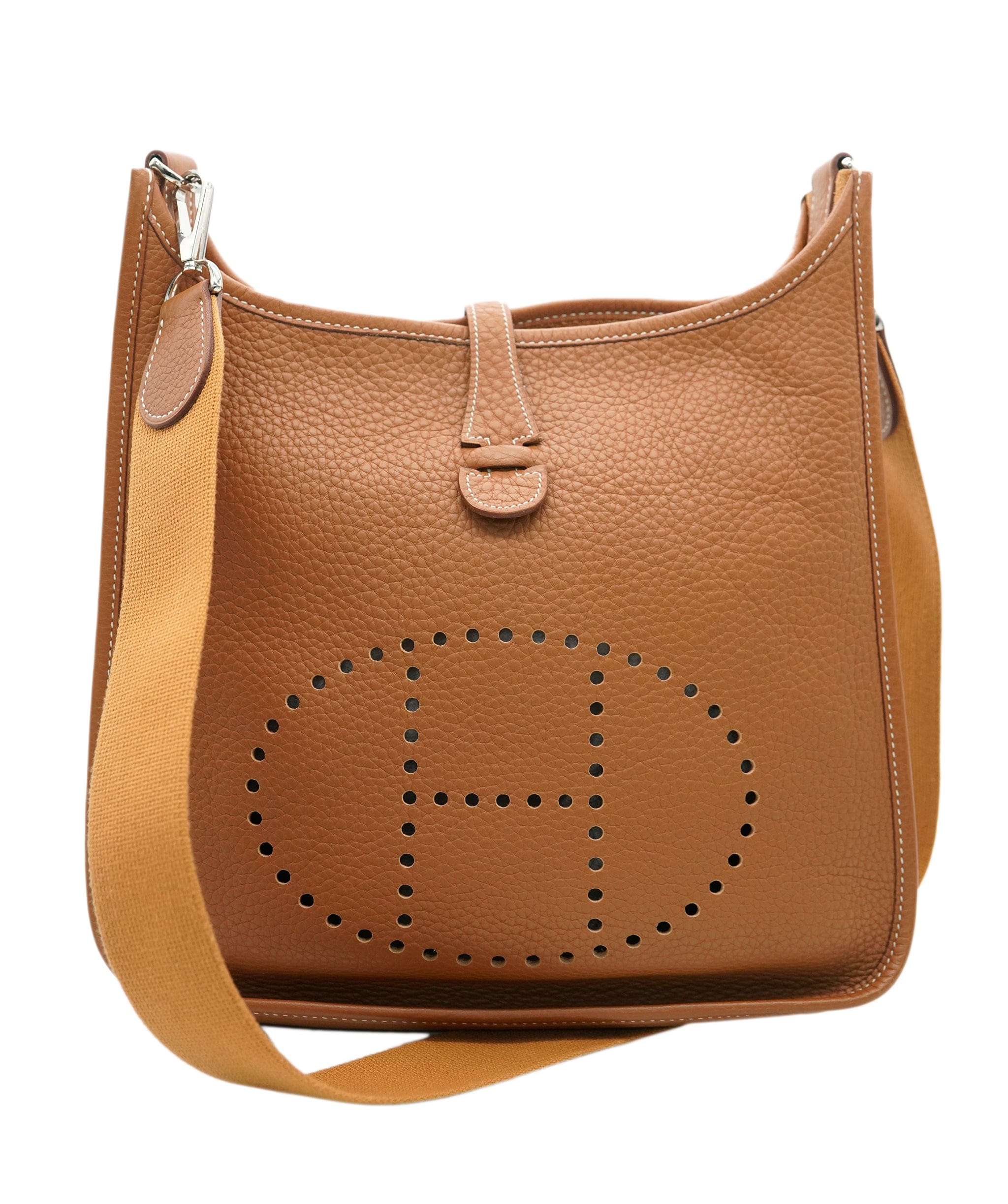 Hermès HERMES EVELYNE PM GOLD TAURILLON CLEMENCE SHOULDER BAG □K 90249063 DBXS0664