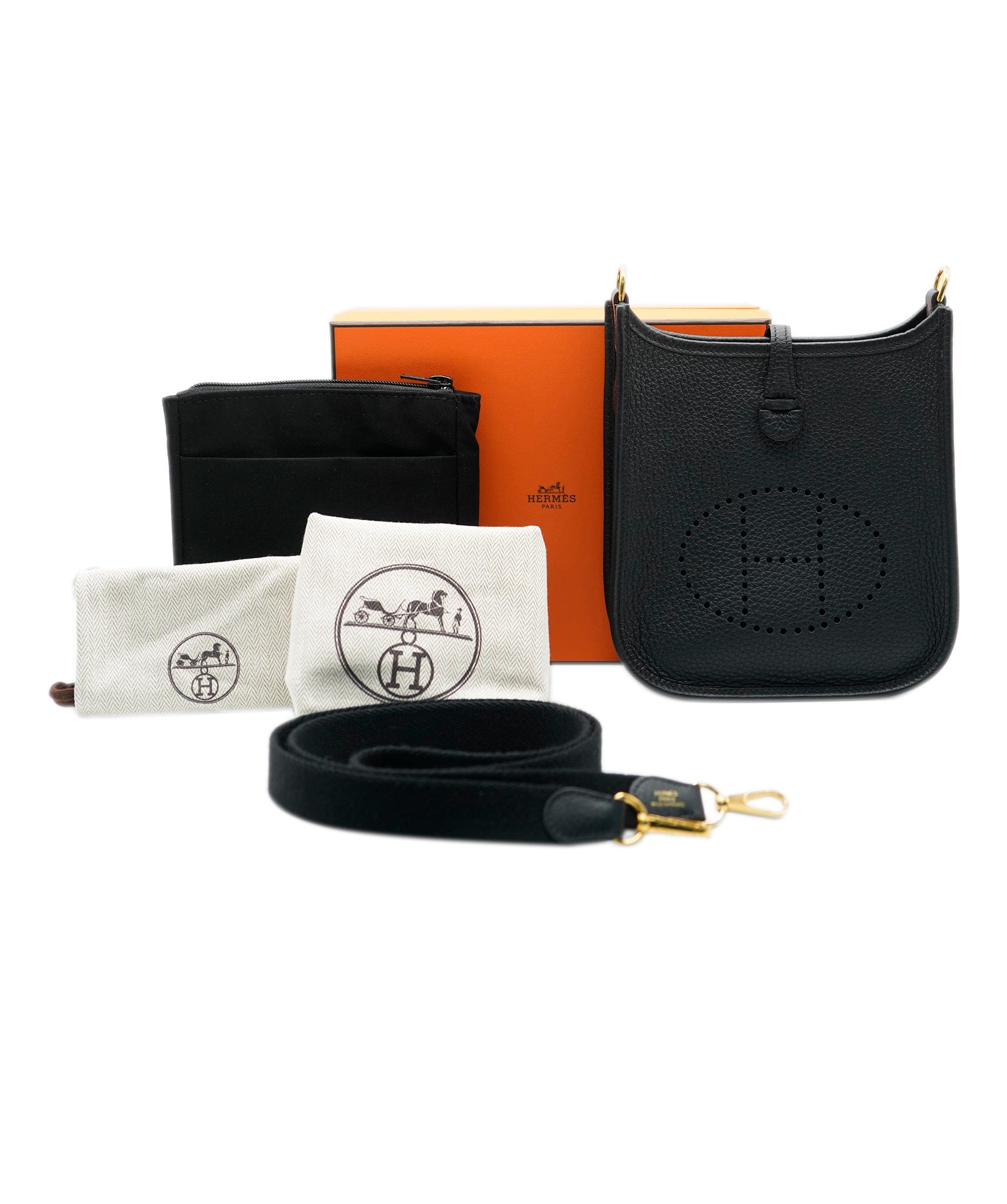 Hermès Hermes evelyne TPM black with GHW  - AJC0439