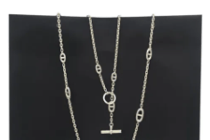 Hermès Hermès Farandole 120cm Silver Necklace in NA SYC143FR