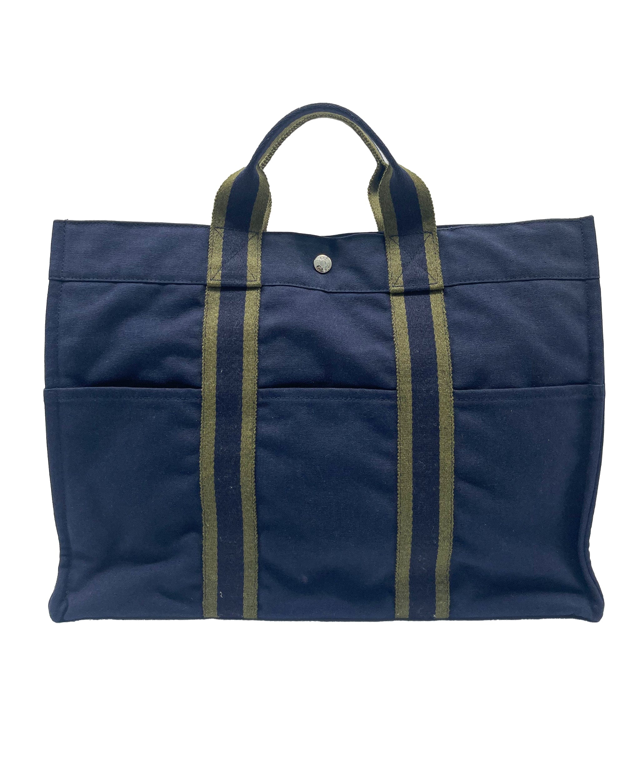 Hermès Hermes Fourre Tout MM Navy blue Tote Hand Bag RJC3013