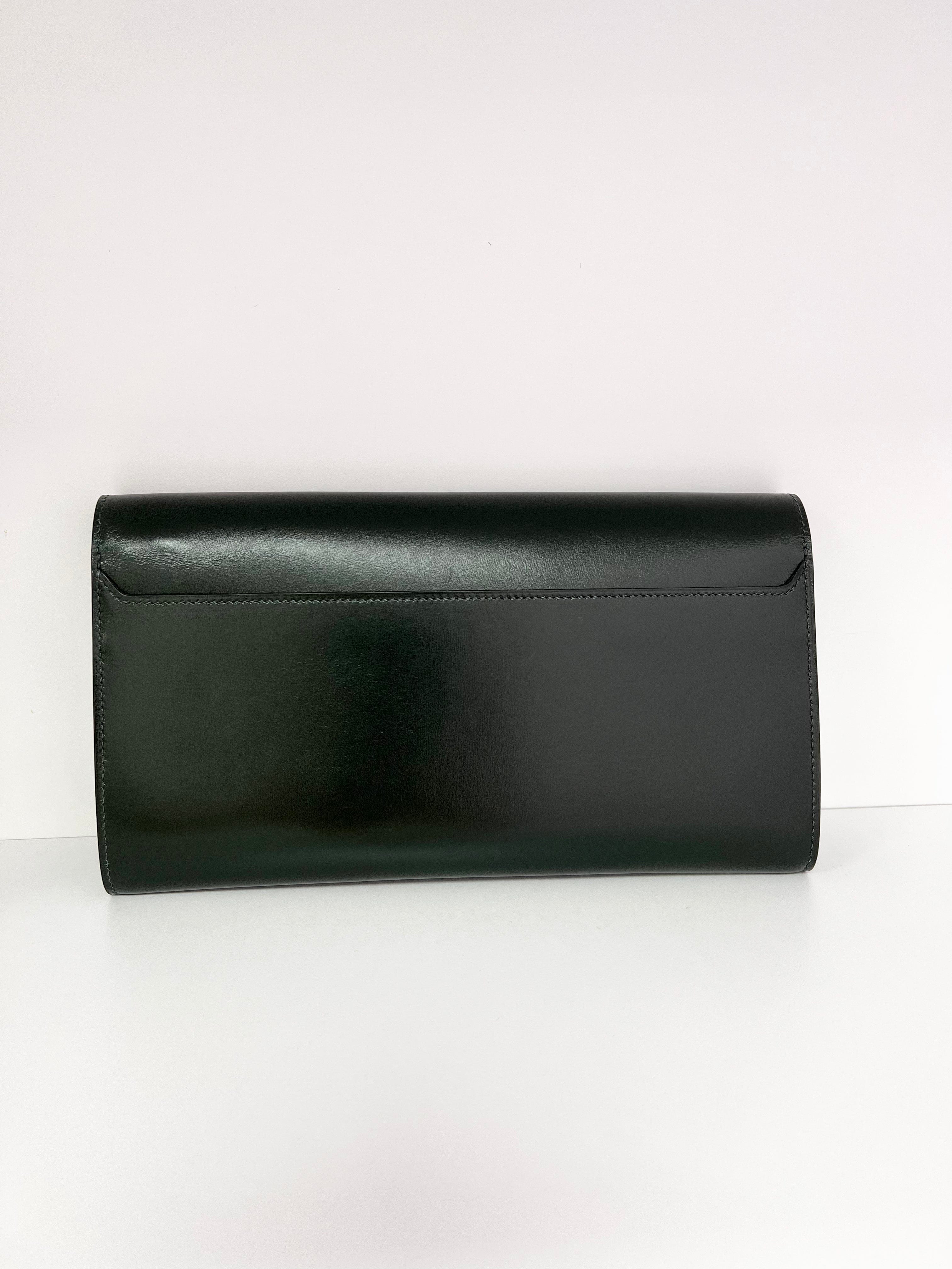 Hermès Hermes Goodlock Clutch Vert Fonce PHW SYCK460