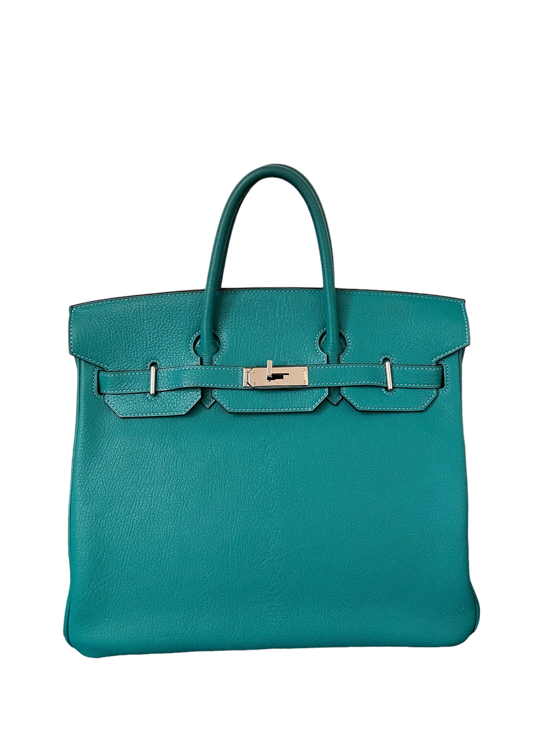 Hermès Hermes HAC Birkin 32 Blue Paon PHW SYC1146