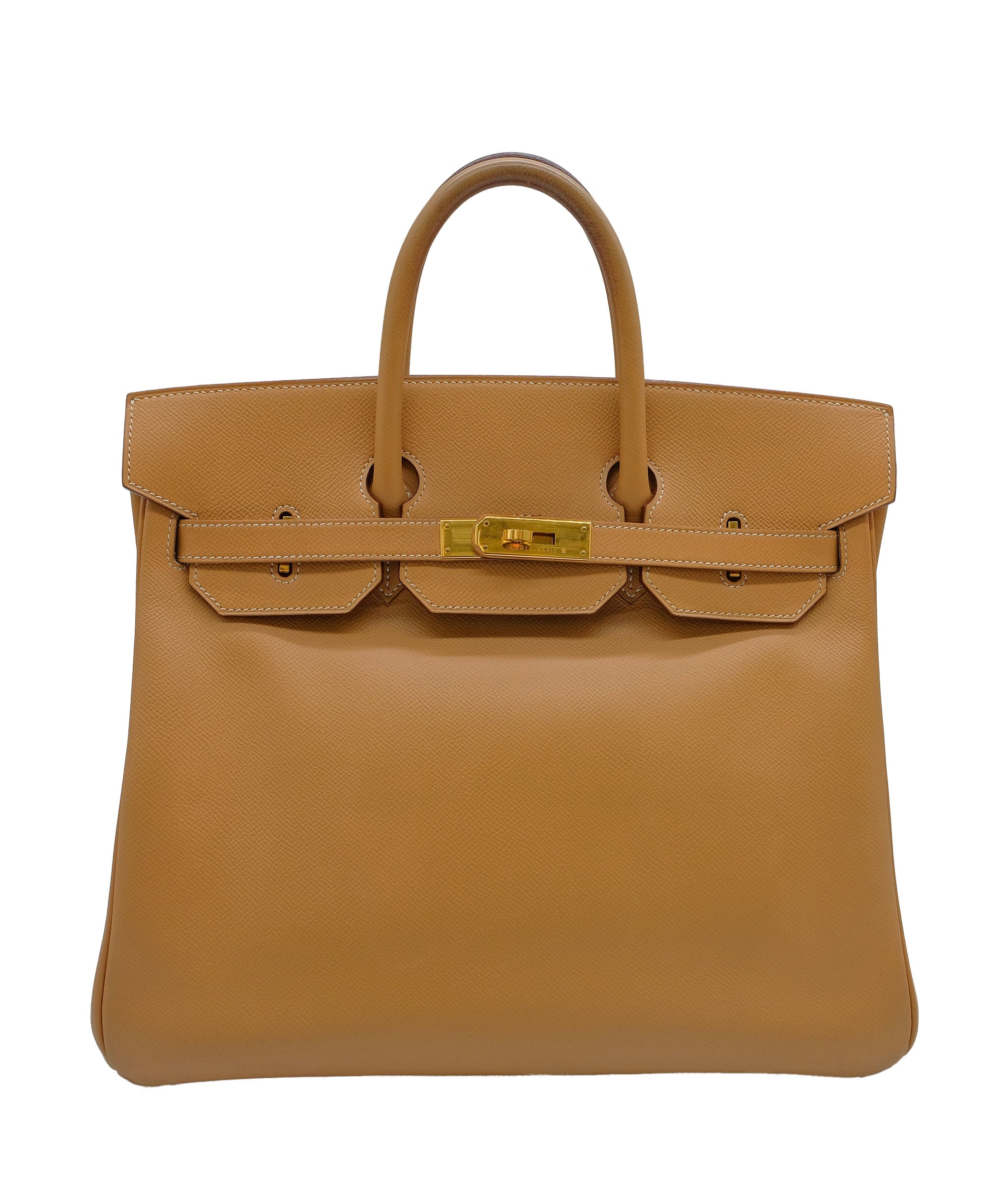 Hermès HERMES HAUT A COURROIES 32 NATURAL COUCHEVEL HAND BAG □B	 DXBS0452