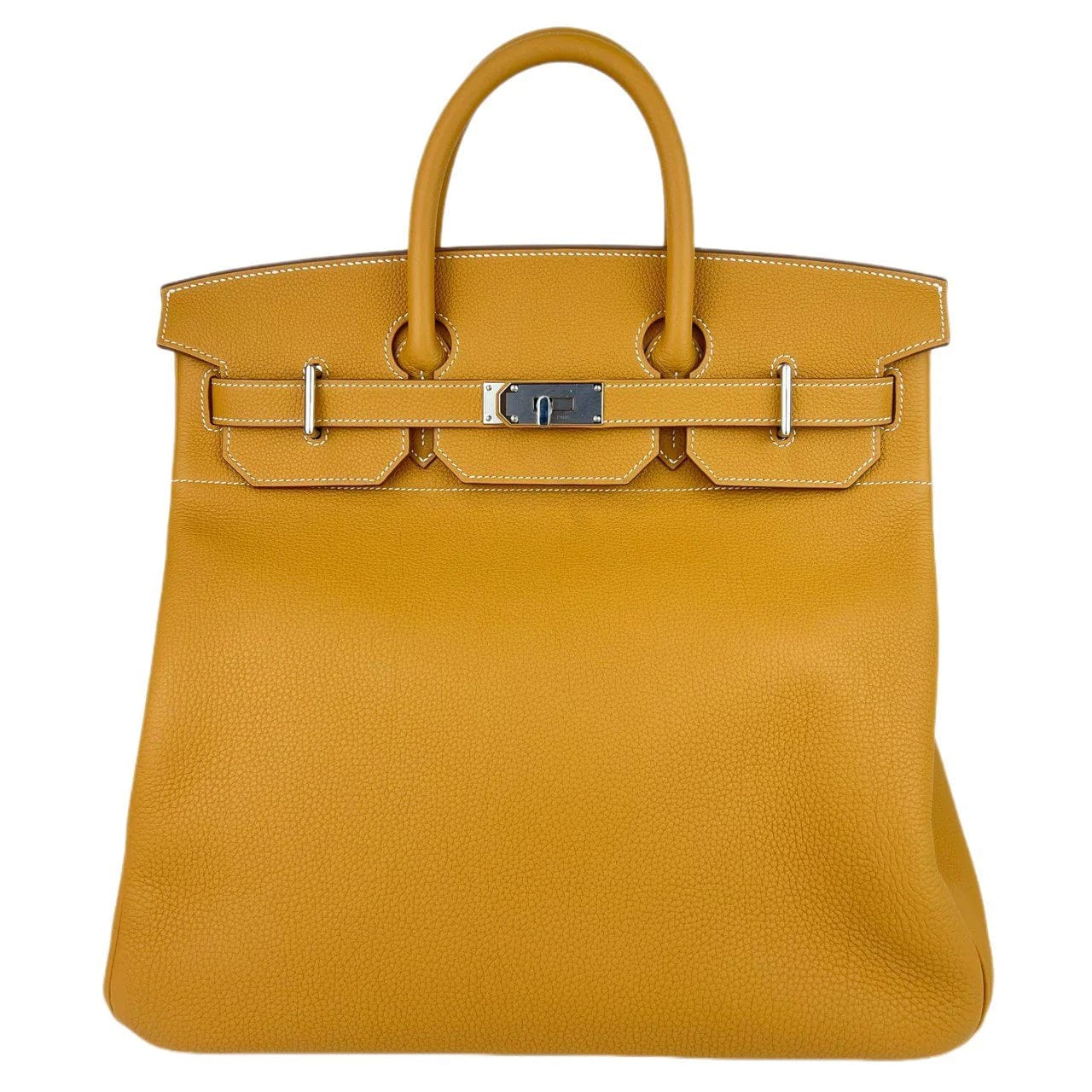 Hermès *Hermes Haut a Courroies 40 Naturel Sable Togo PHW #B SKCB-084875