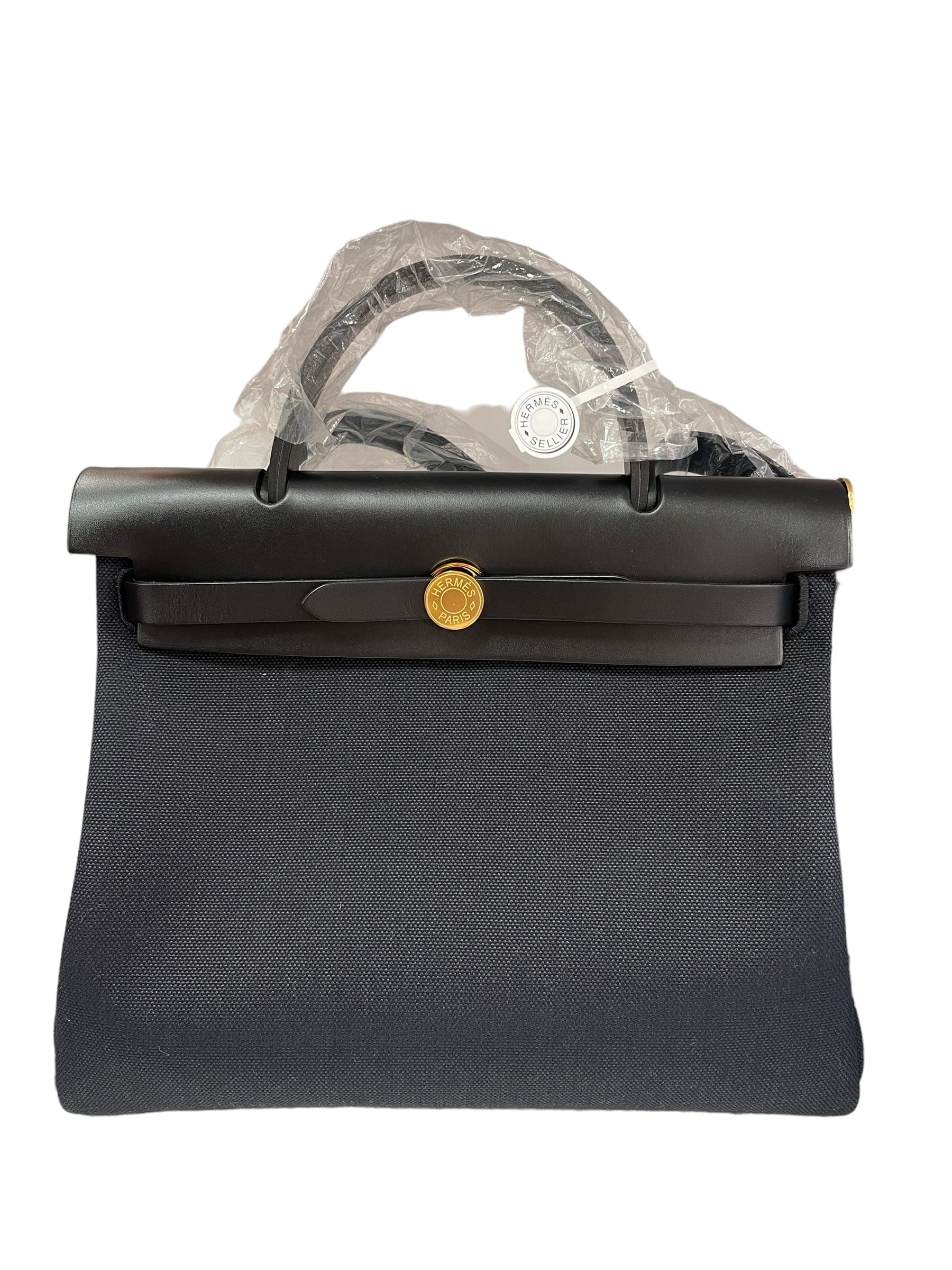 Hermès Hermes Herbag 31 Navy / Black GHW #U  SKC1692