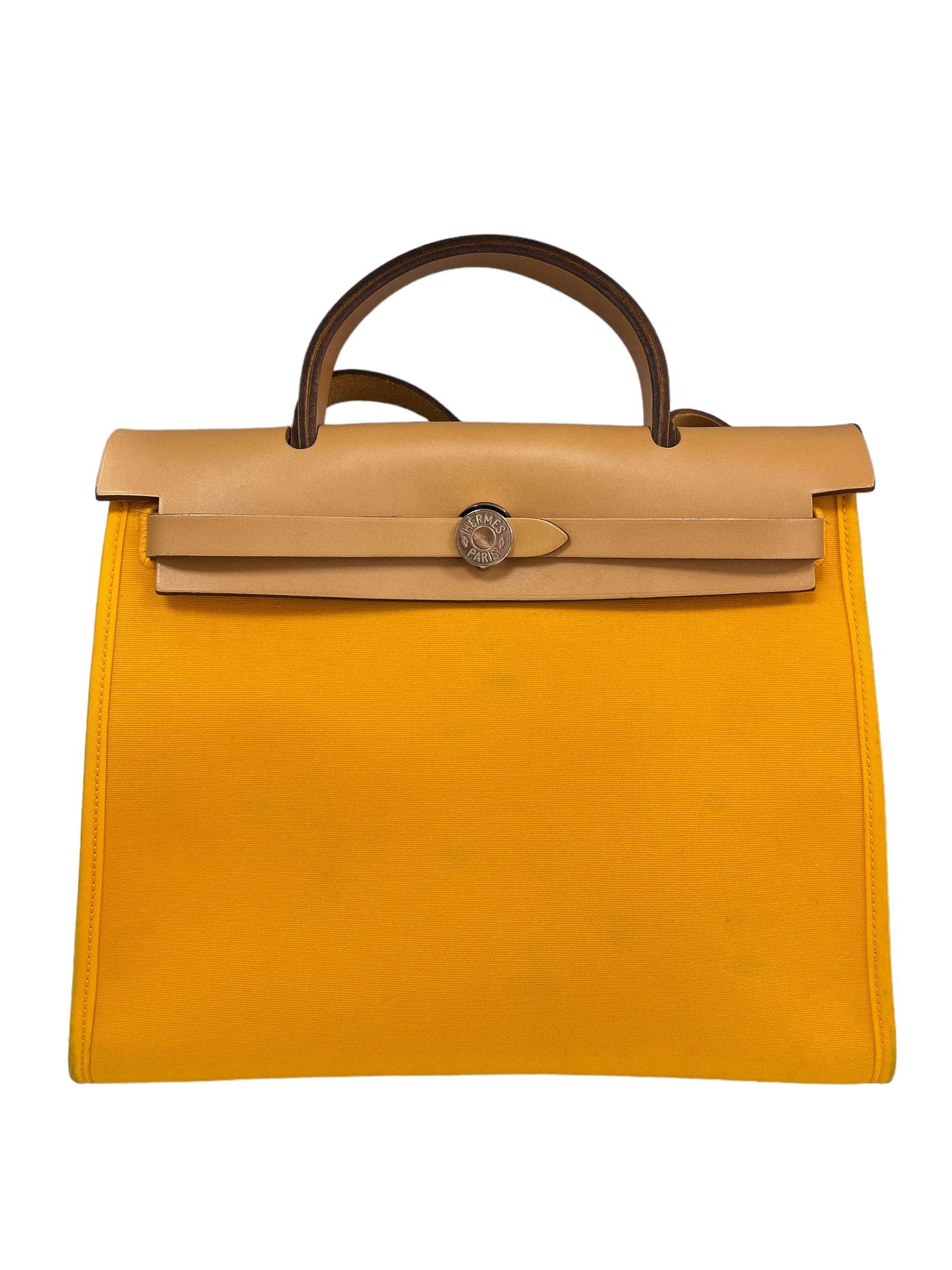 Hermès Hermes Herbag 31 Yellow / Beige PHW #P SKC1693