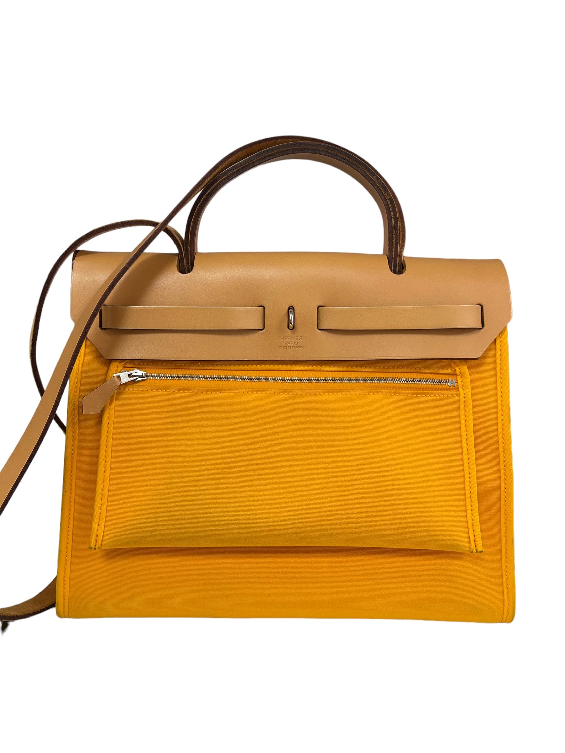 Hermès Hermes Herbag 31 Yellow / Beige PHW #P SKC1693