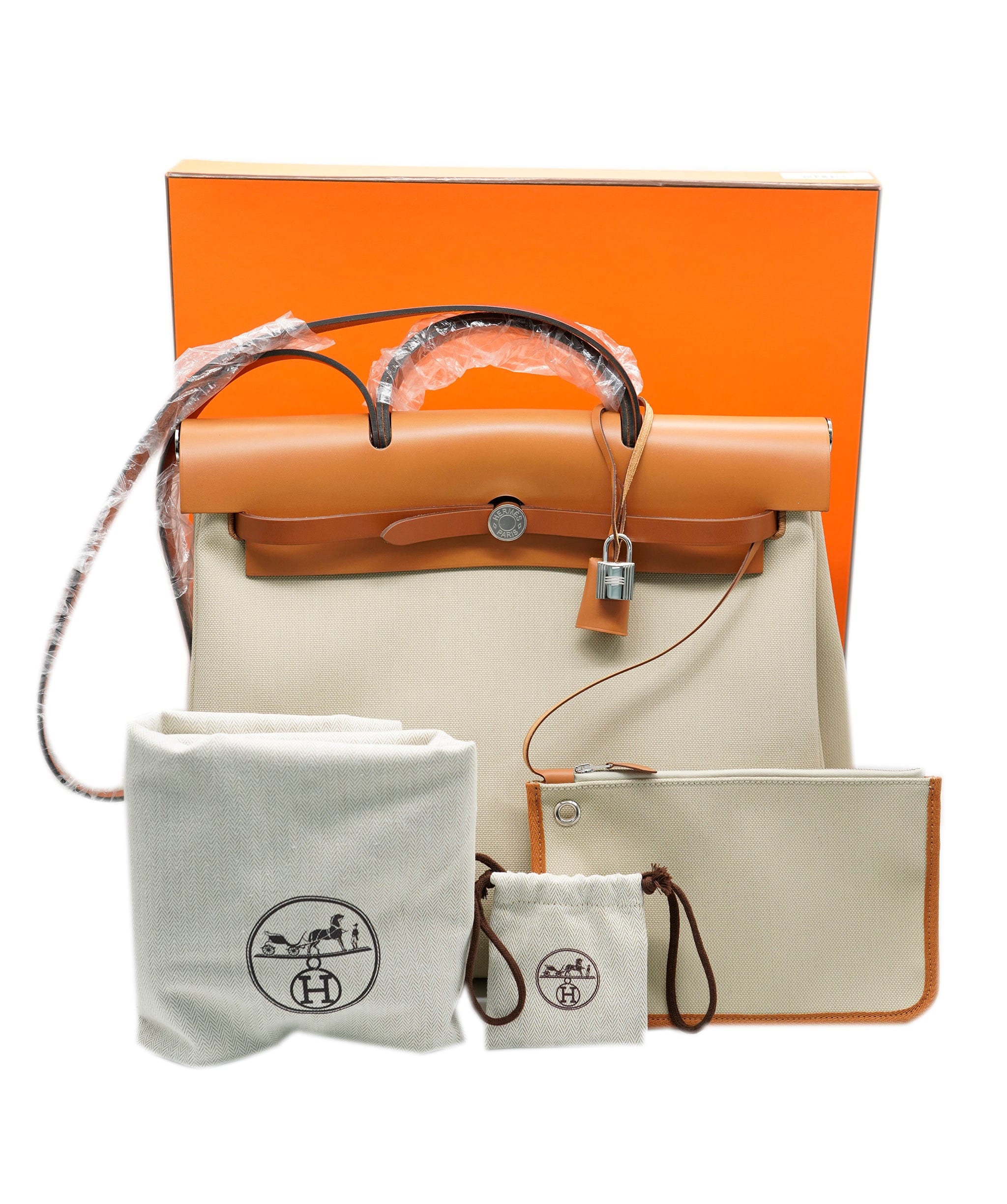 Hermès Hermes Herbag 39 Beige and Tan  ALC0898