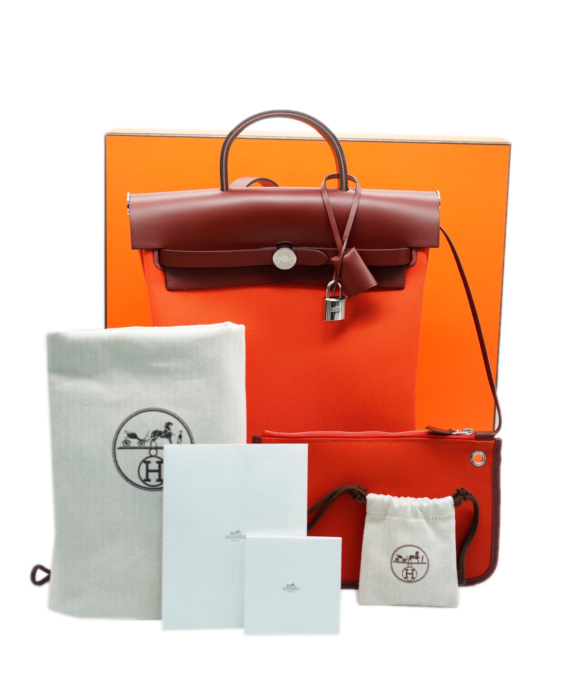 Hermès Hermes Herbag backpack, red, full set - AEC1070