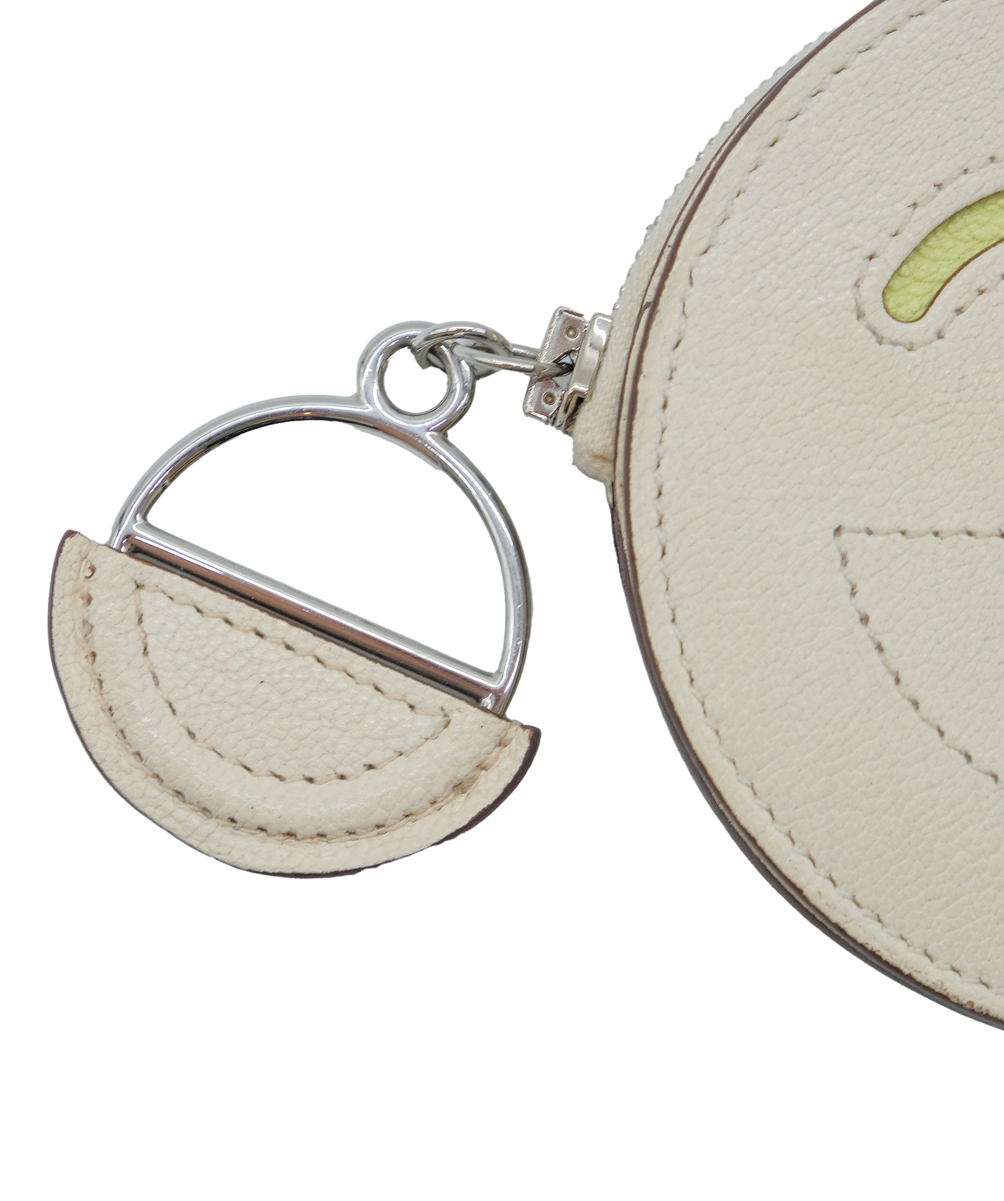 Hermès Hermes In The Loop White Leather Coin Purse ASC5325