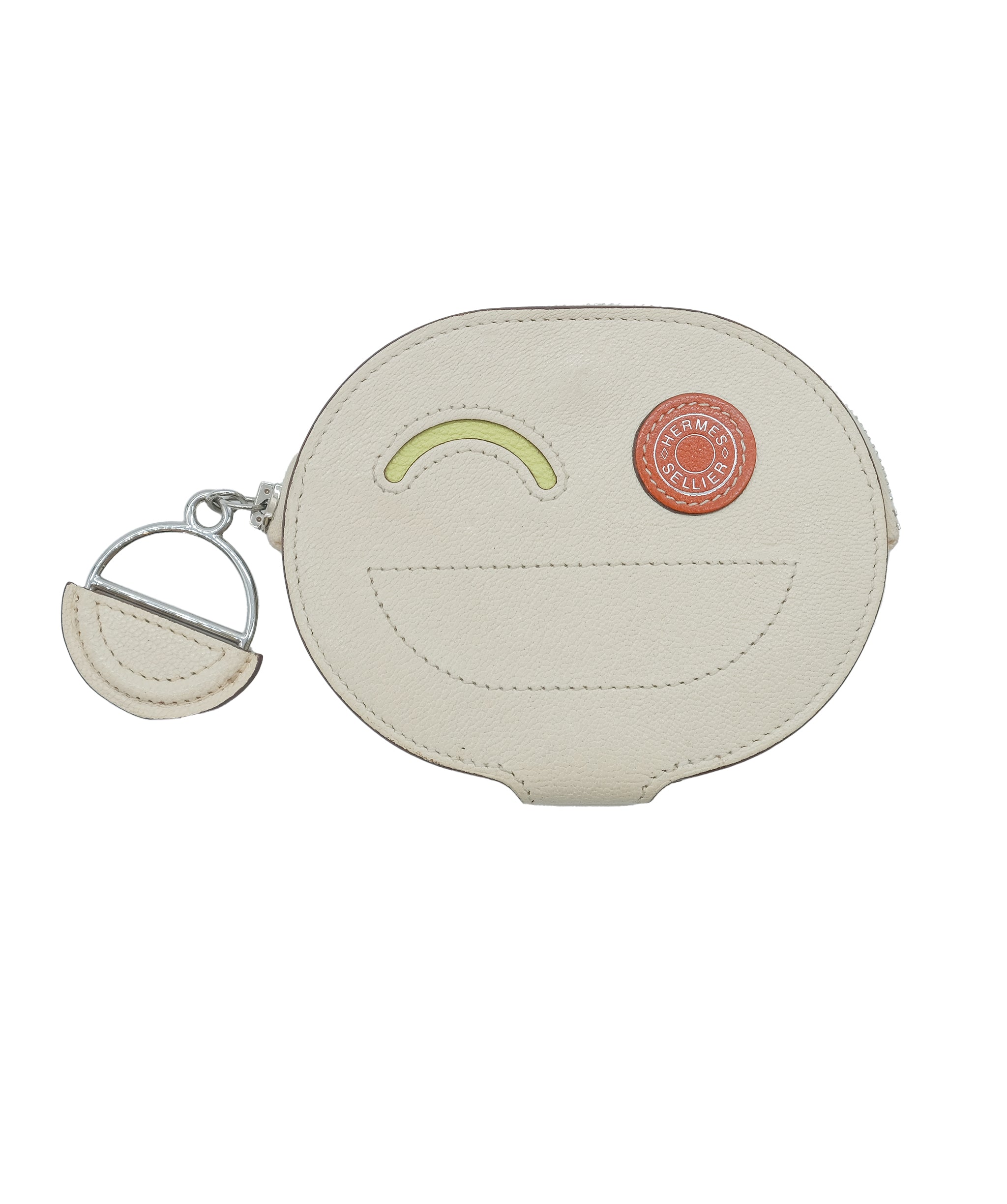 Hermès Hermes In The Loop White Leather Coin Purse ASC5325