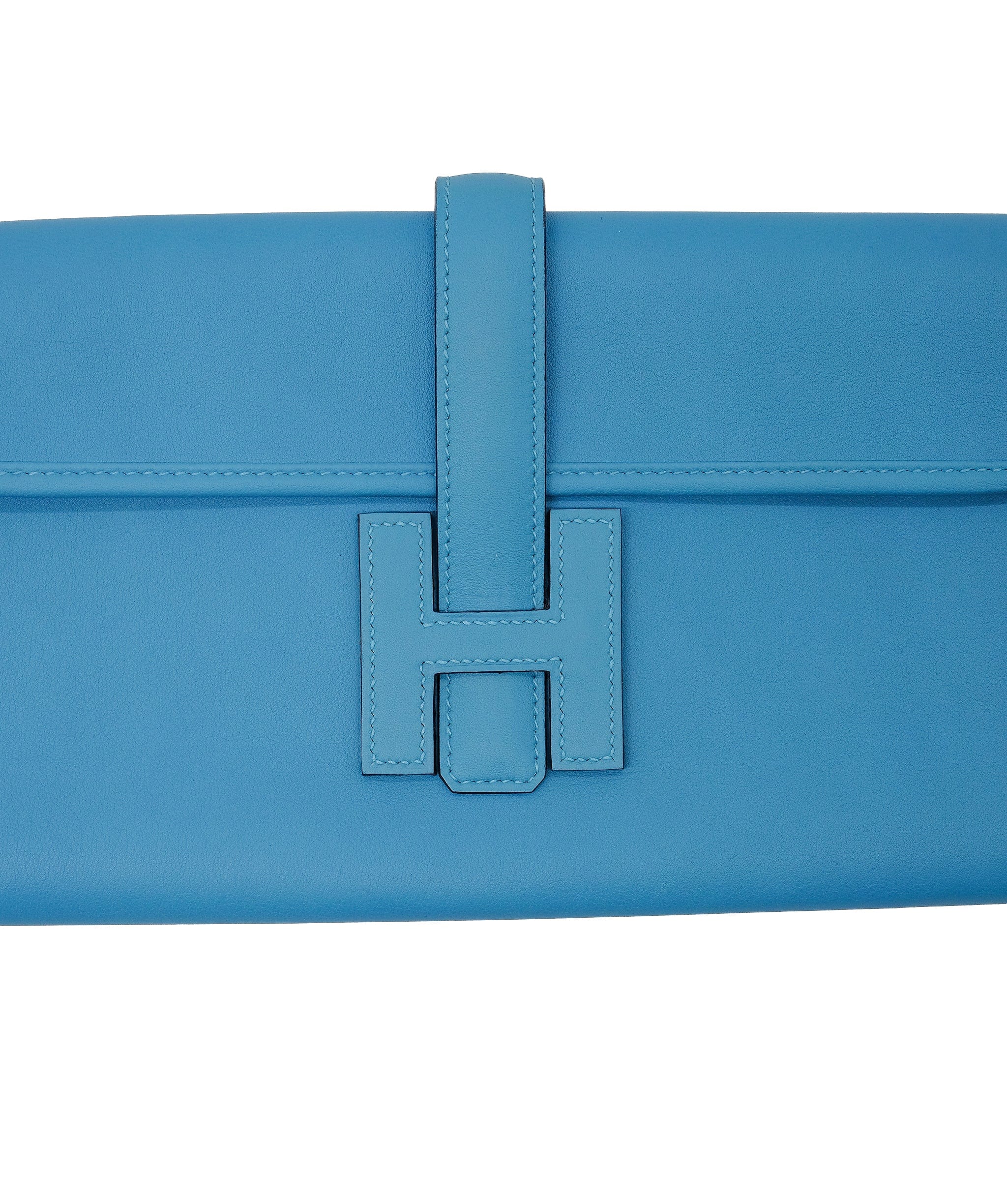 Hermès Hermes Jige Clutch Blue Du Nord/ Vert Verone RJC3738