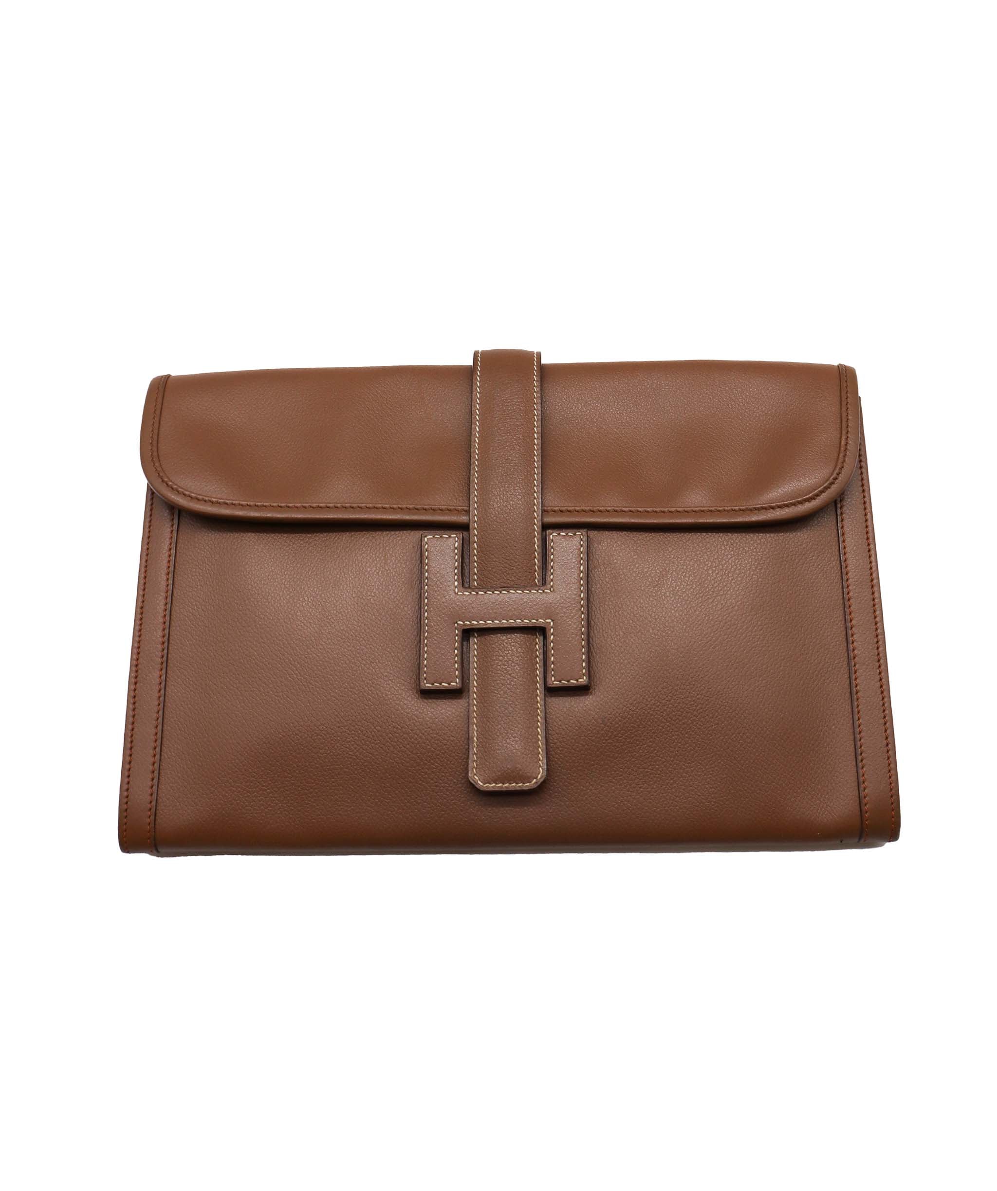 Hermès Hermes JIGE CLUTCH GOLD  〇O 1 DXBS0590